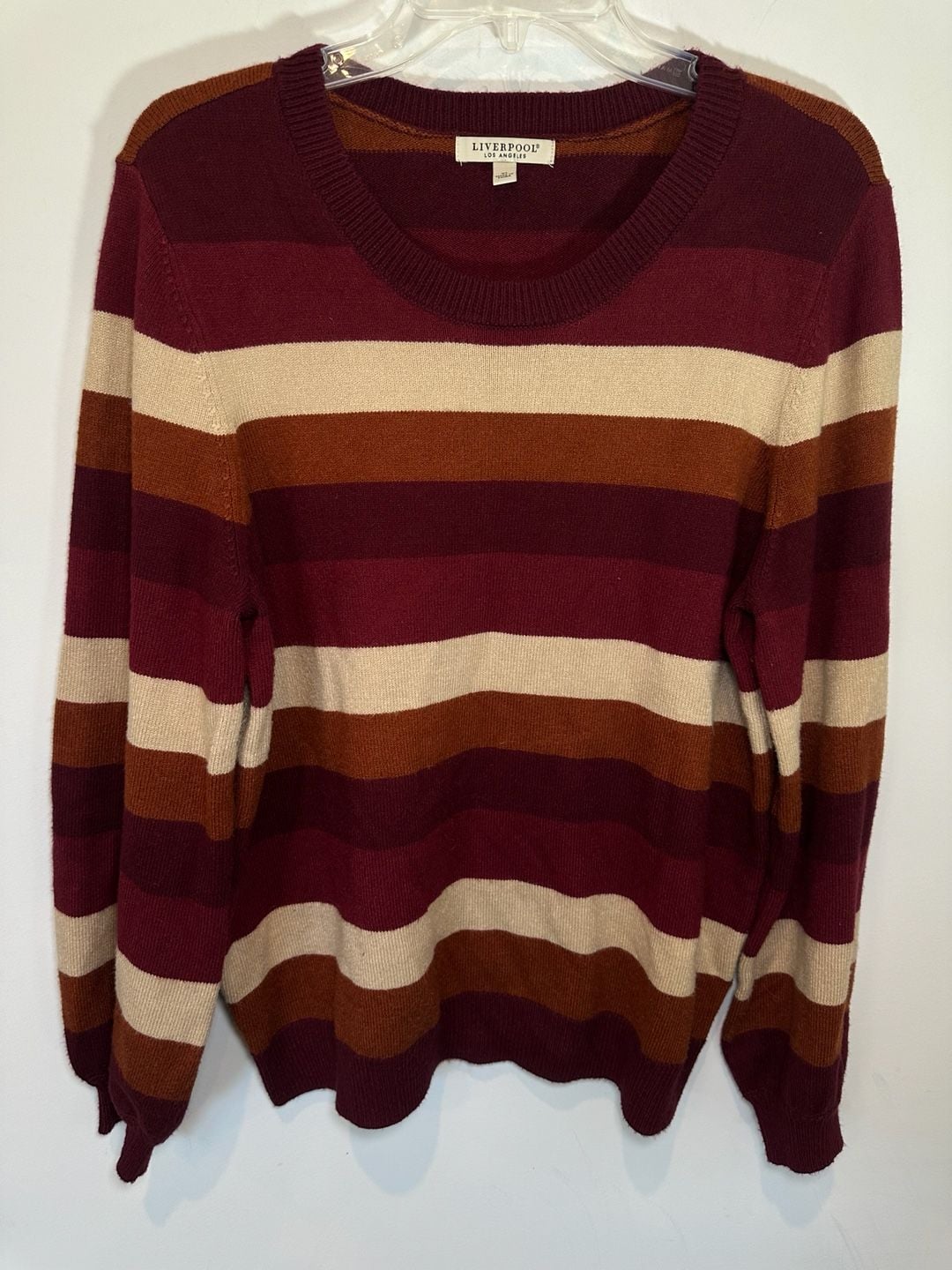 Liverpool Los Angeles Striped Crew Neck Sweater Size XL 6