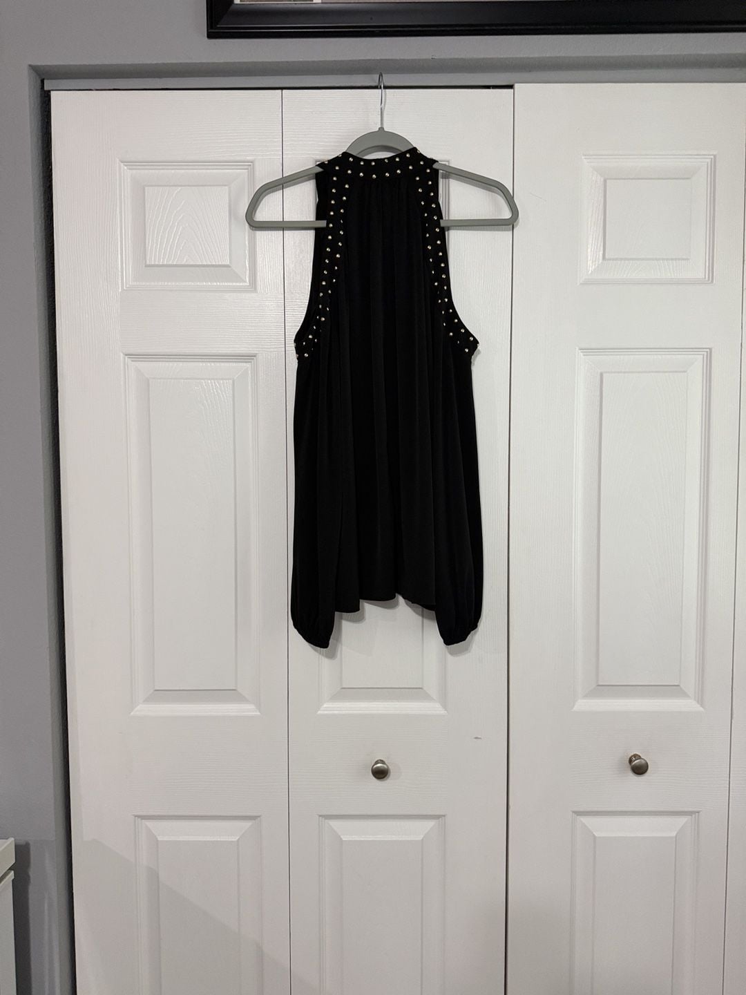 Michael Michael Kors Studded Cold Shoulder Top Black 4