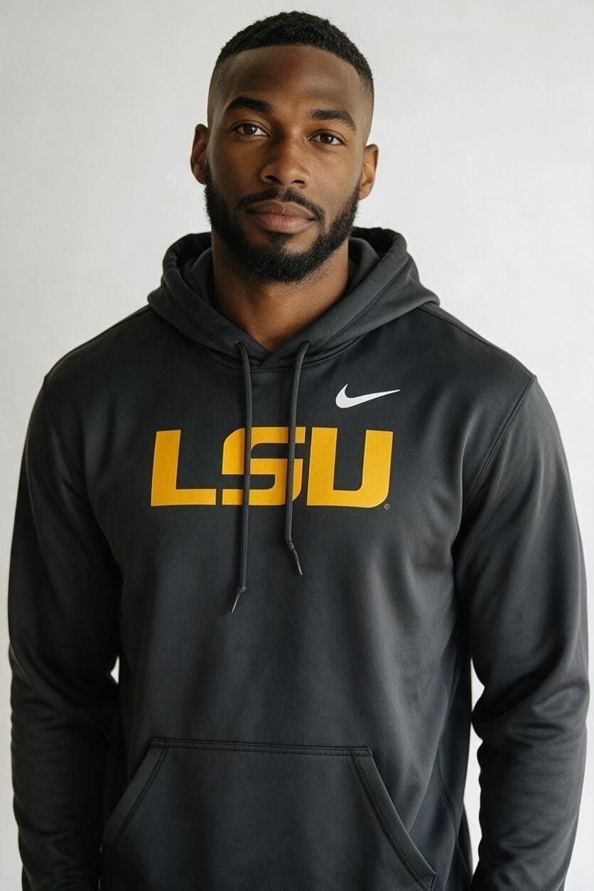 Nike LSU Therma-Fit Hoodie Size Large 2