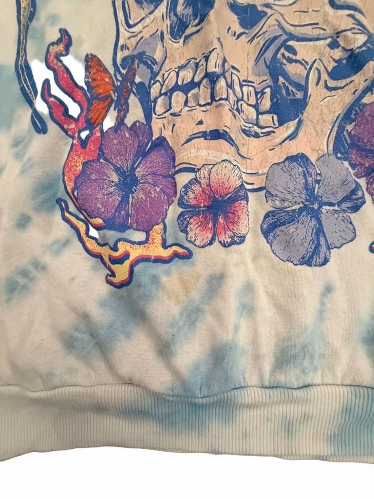 Live in the Moment Skull Tie Dye Sweatshirt 4