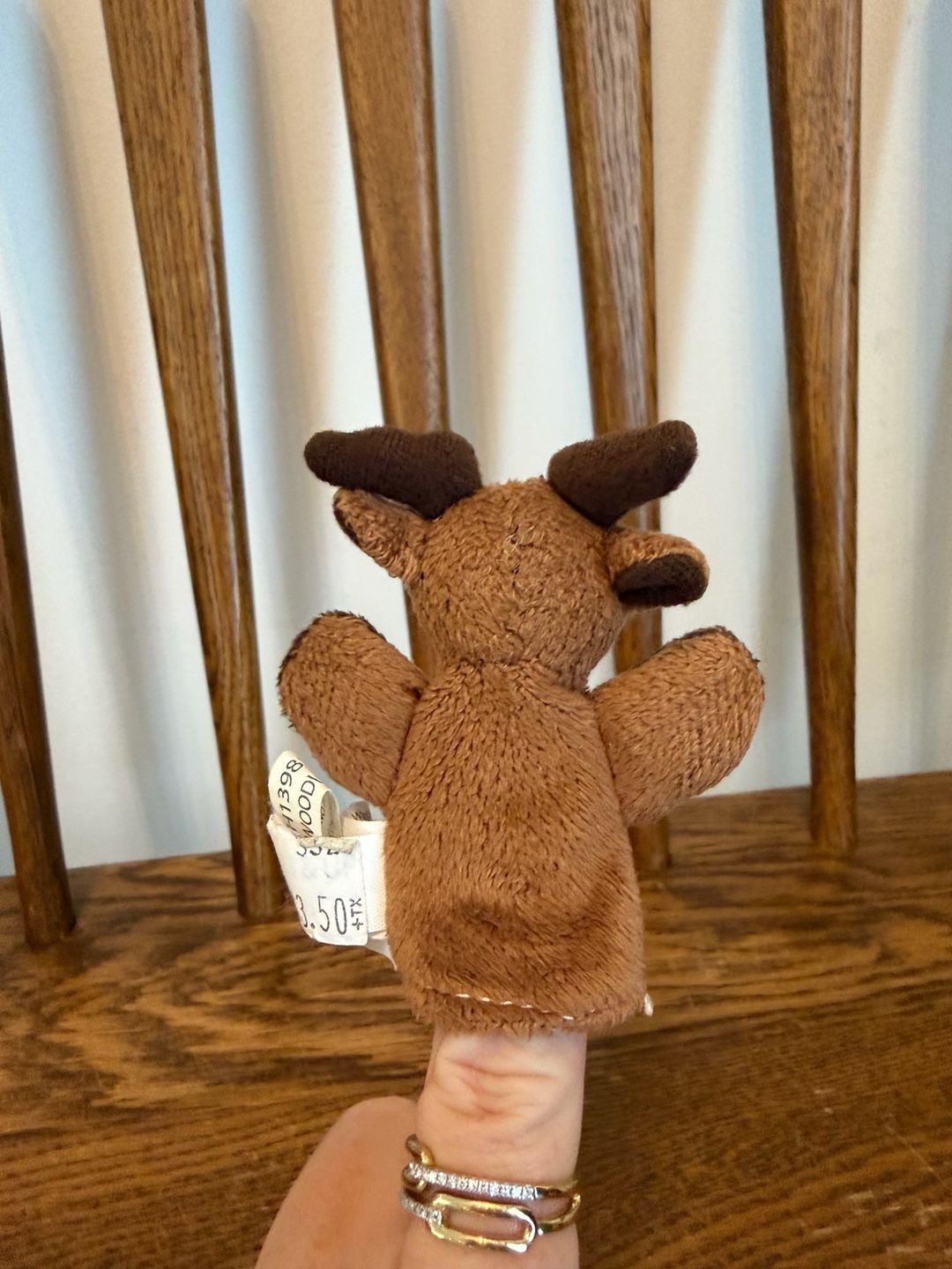 Ganz Woodland Finger Puppet Moose Plush 2
