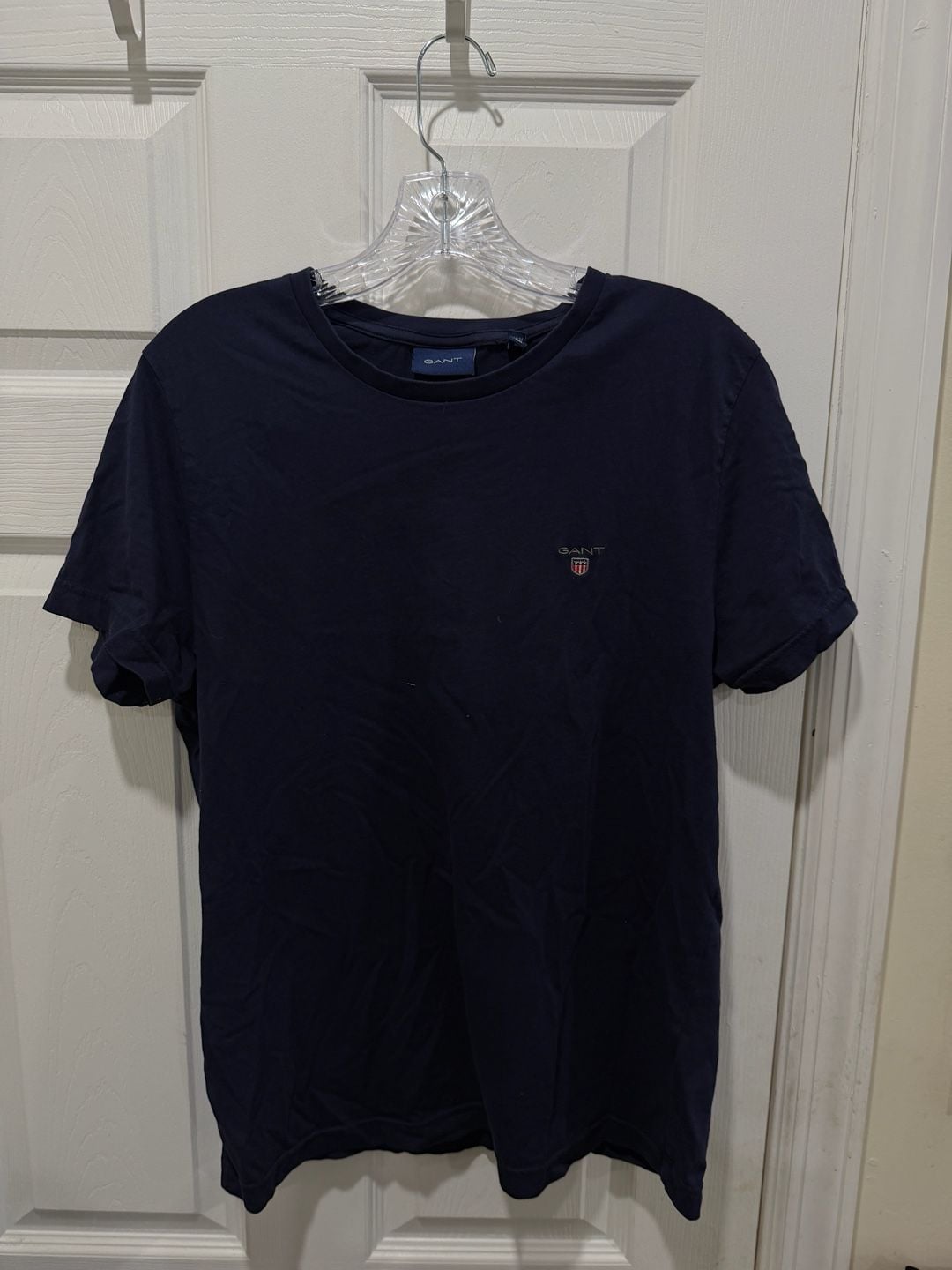 Gant T-Shirt Size XL Navy Blue Crewneck Logo 2