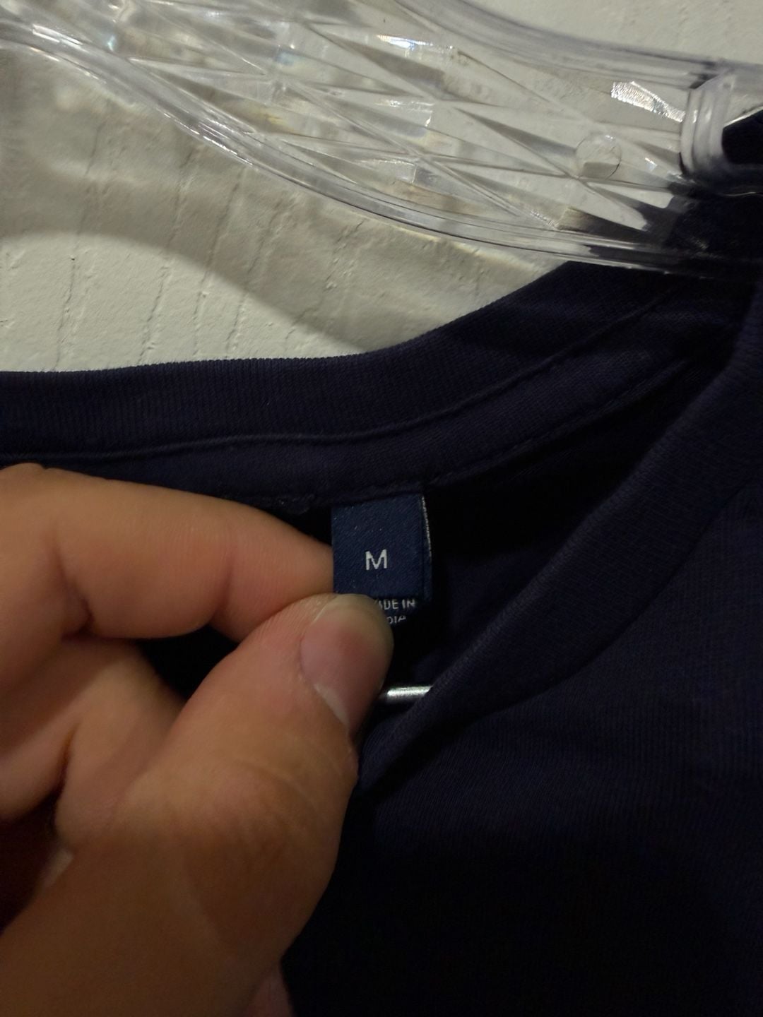 Gant T-Shirt Size XL Navy Blue Crewneck Logo 3