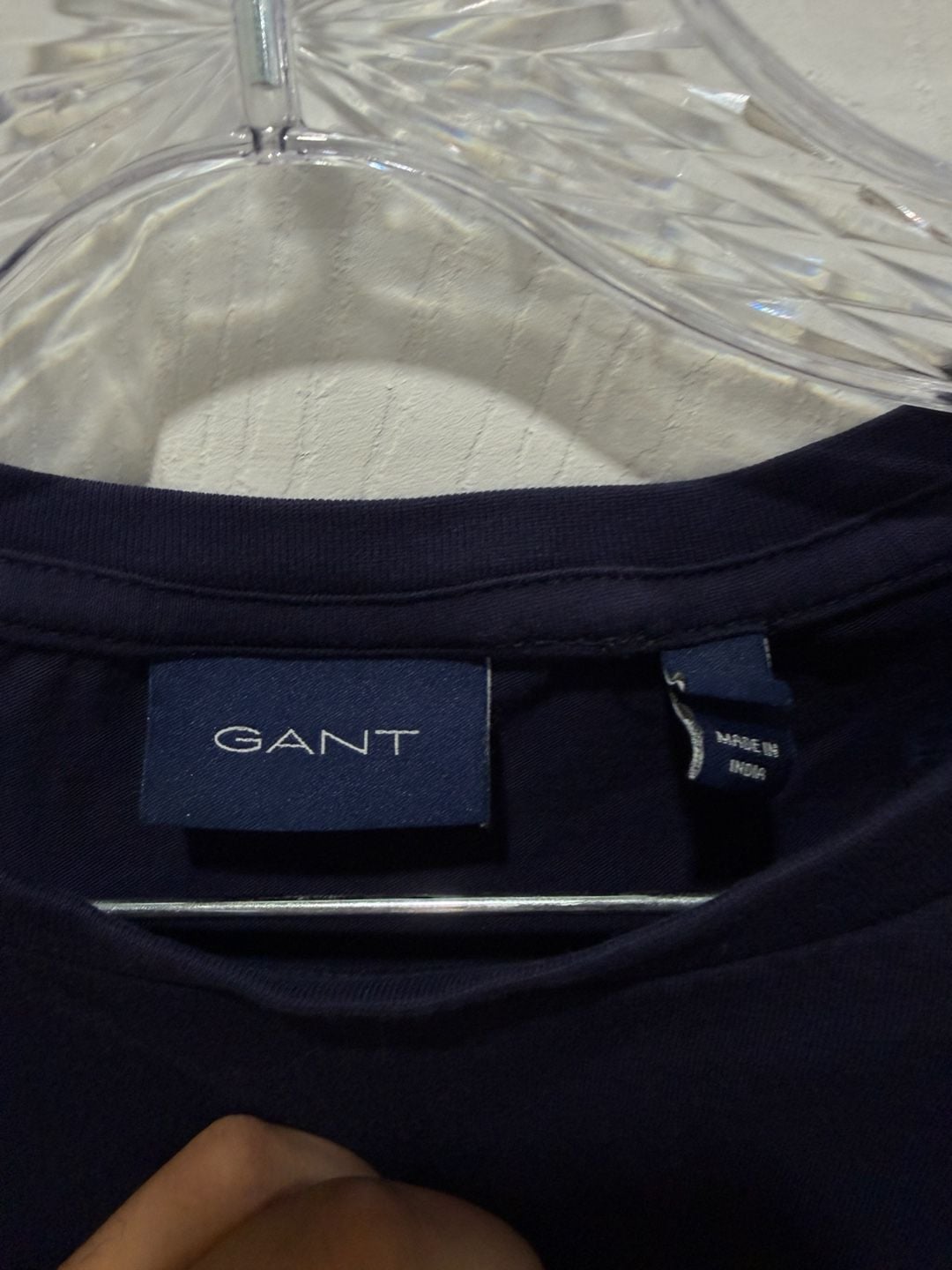 Gant T-Shirt Size XL Navy Blue Crewneck Logo 4