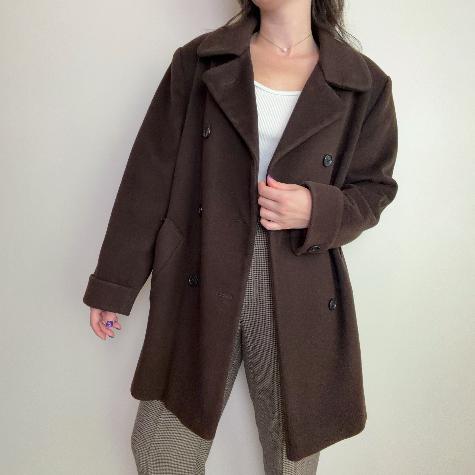 Vintage Brown Wool Coat 2
