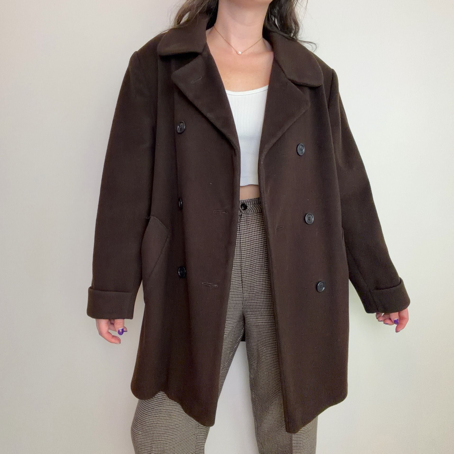 Vintage Brown Wool Coat 3