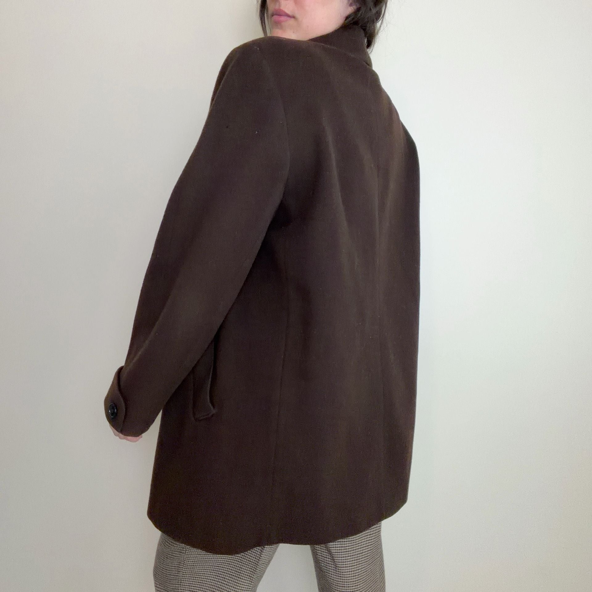 Vintage Brown Wool Coat 4