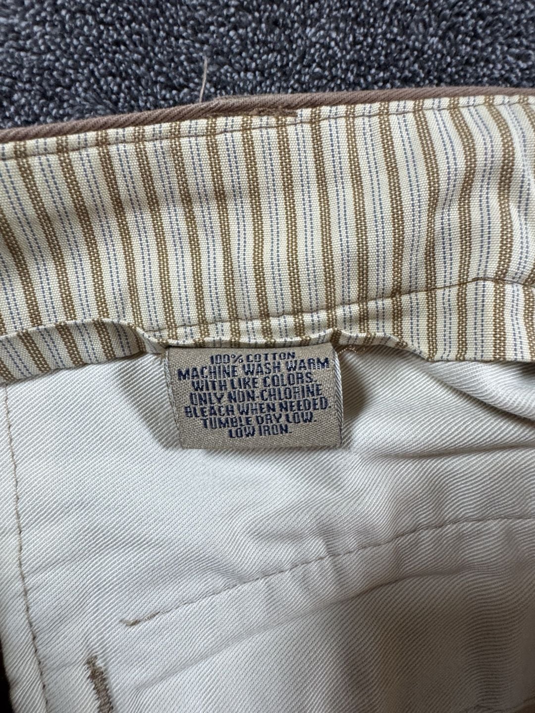 Bills Khakis Pants Size 32 Brown Cotton Pleated Cuffed Chinos 5