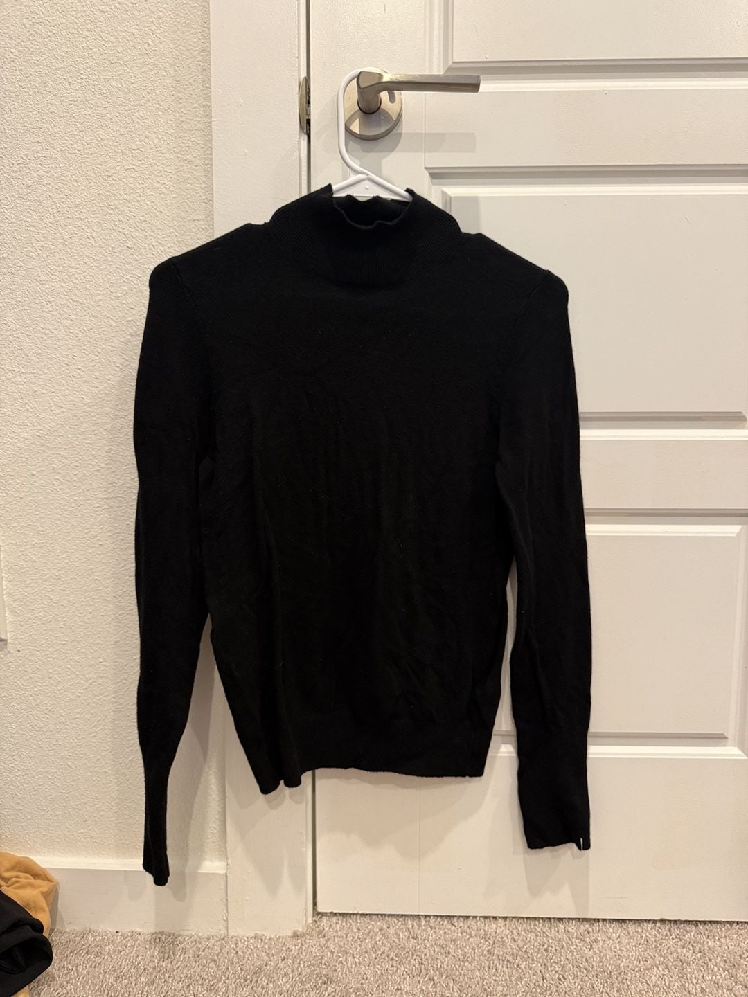 Zara Black Mock Neck Sweater Size M 2