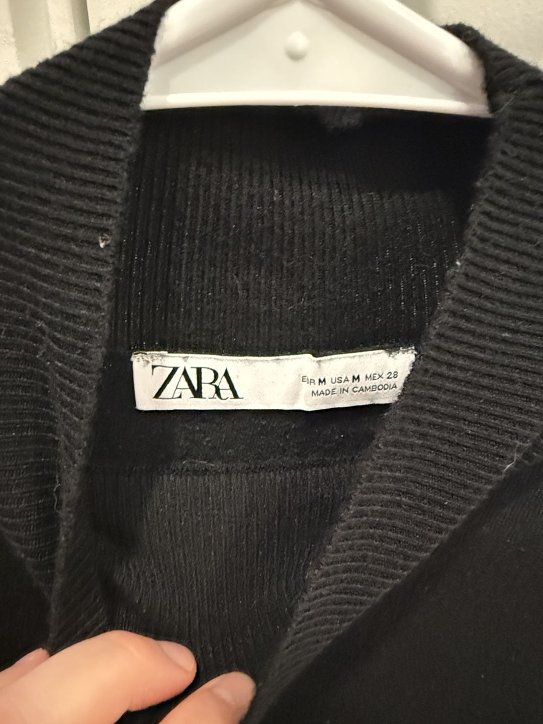 Zara Black Mock Neck Sweater Size M 3