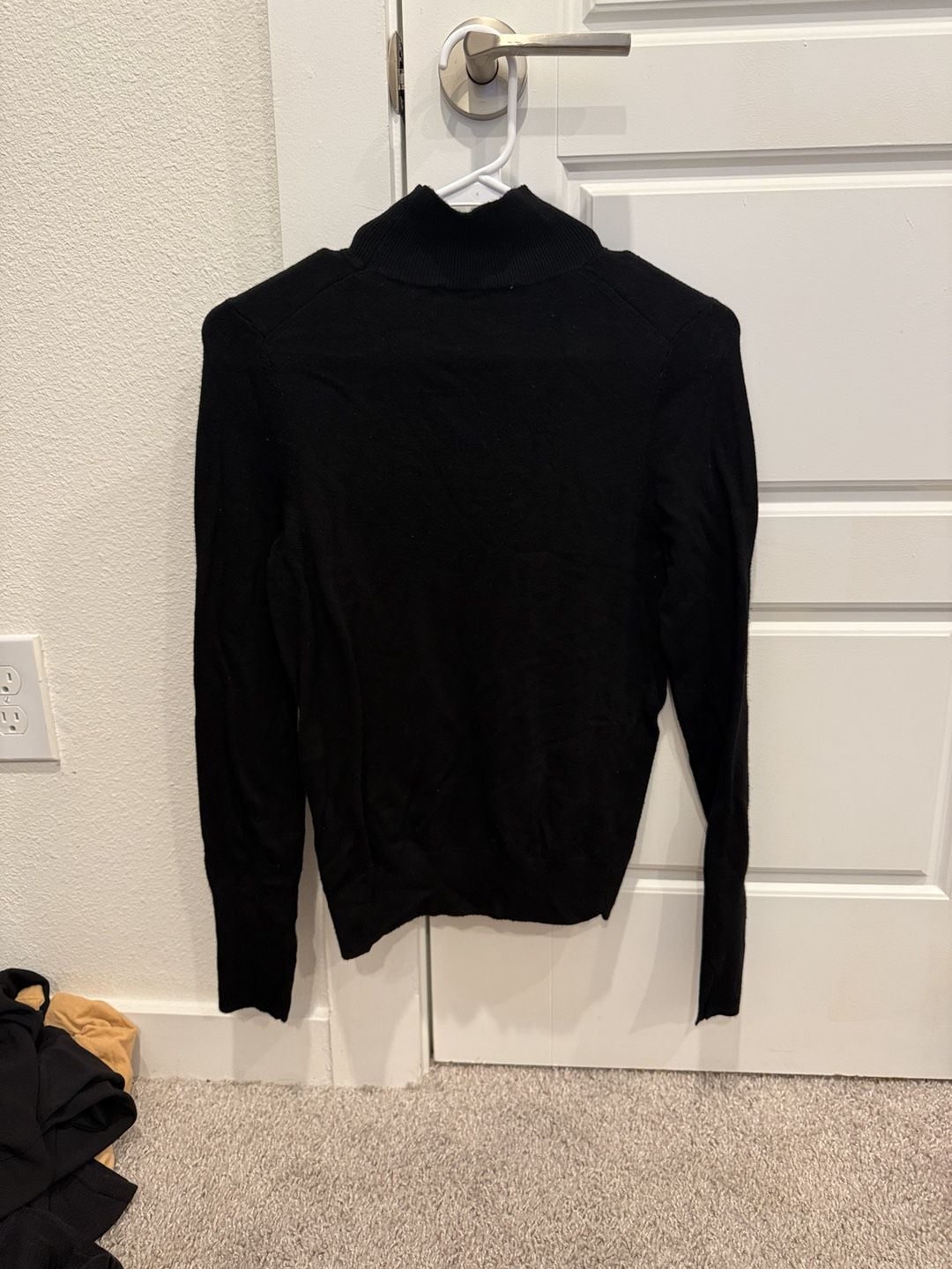 Zara Black Mock Neck Sweater Size M 4