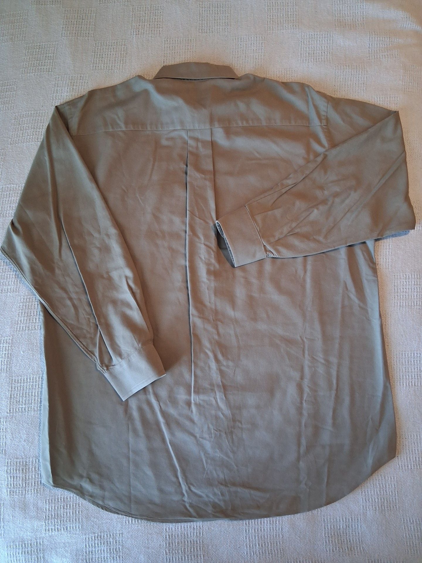 Nautica Vintage Oxford Shirt Size 16 1/2 32/33 Tan Long Sleeve 8