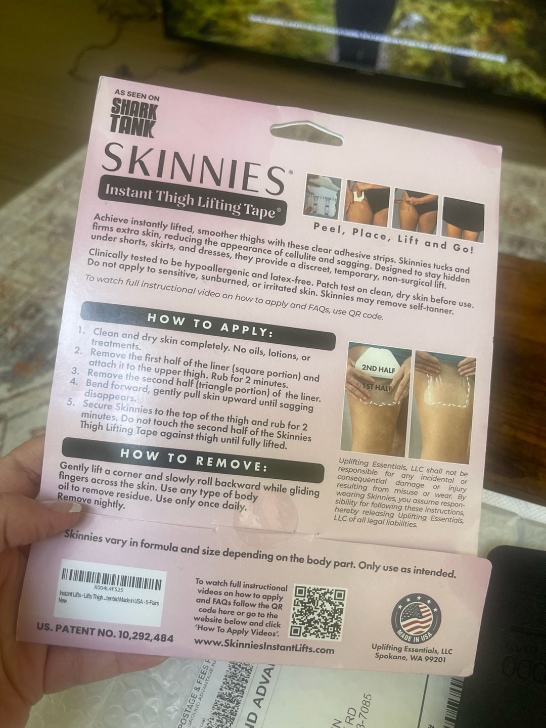 SKINNIES Instant Thigh Lifting Tape 5 Pairs 10