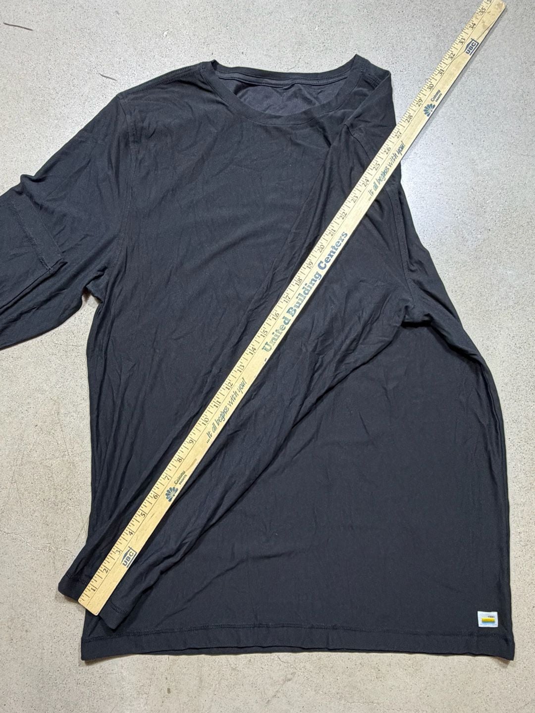 Vuori Long Sleeve Crew Shirt Black Size Large 7