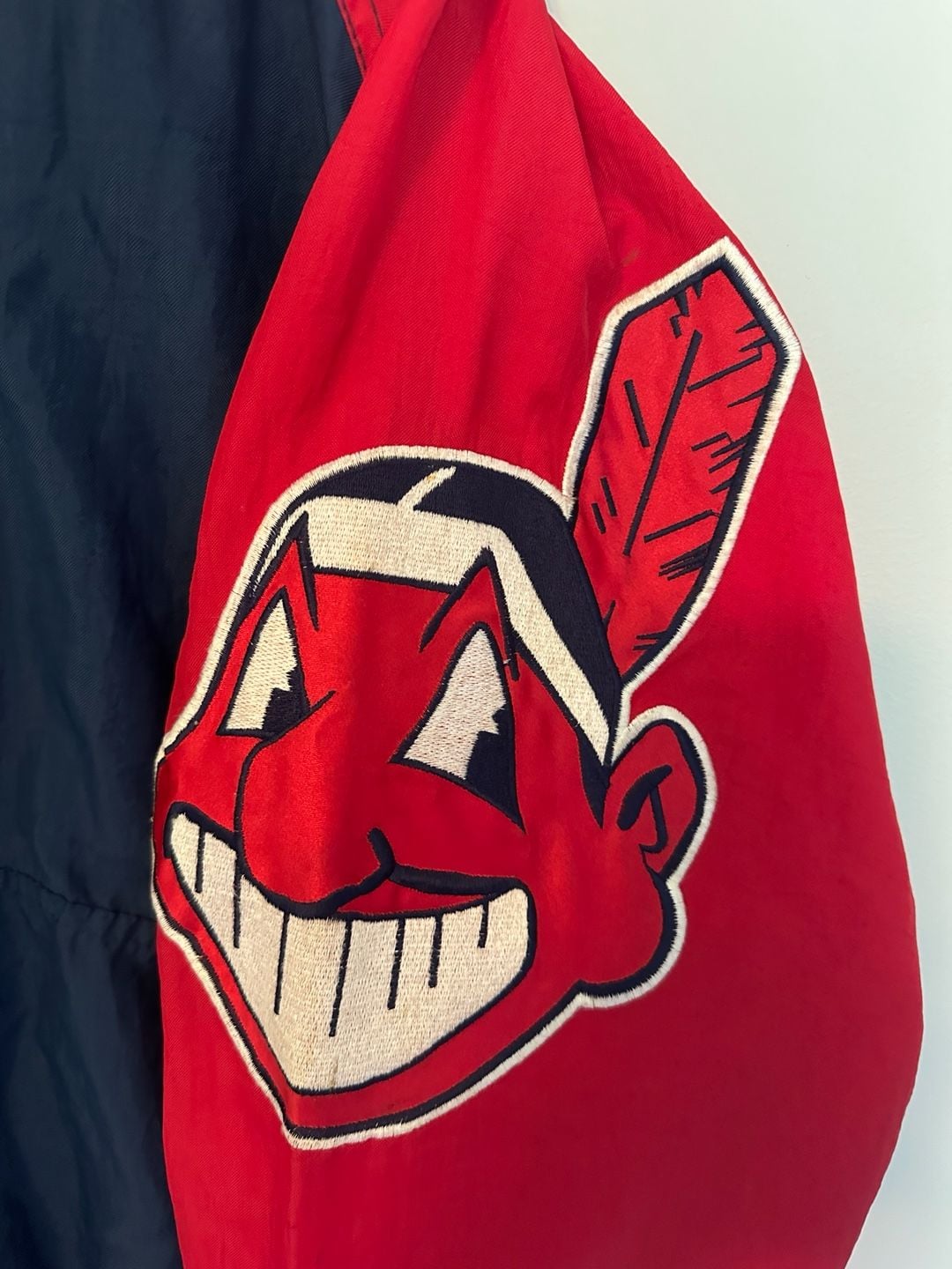 Vintage Starter Cleveland Indians Pullover Jacket Size L 4