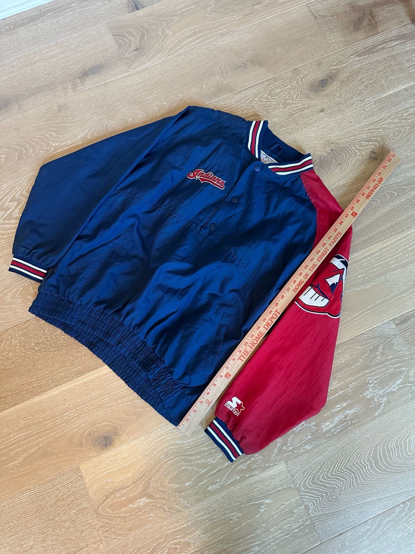 Vintage Starter Cleveland Indians Pullover Jacket Size L 7