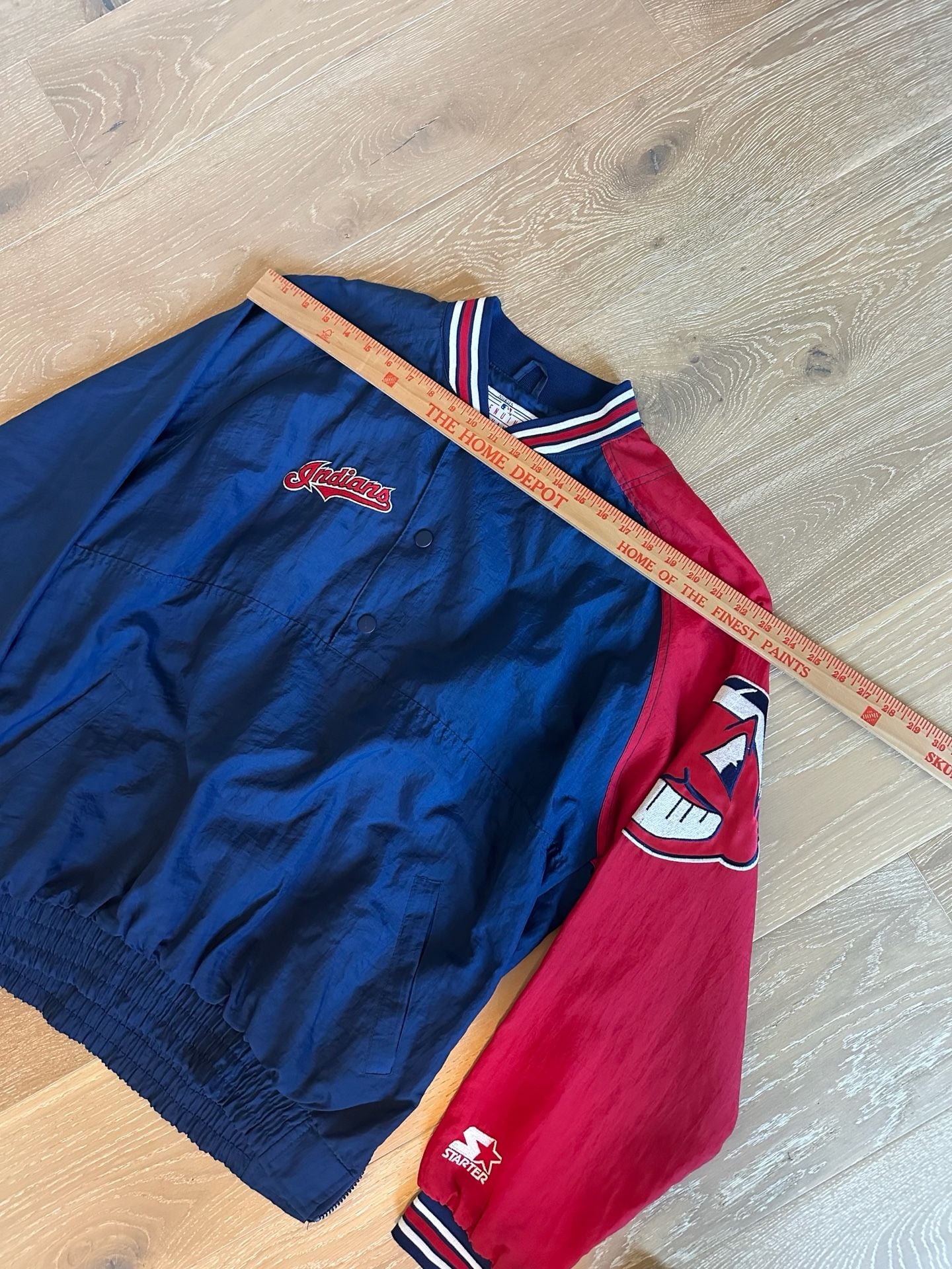 Vintage Starter Cleveland Indians Pullover Jacket Size L 8