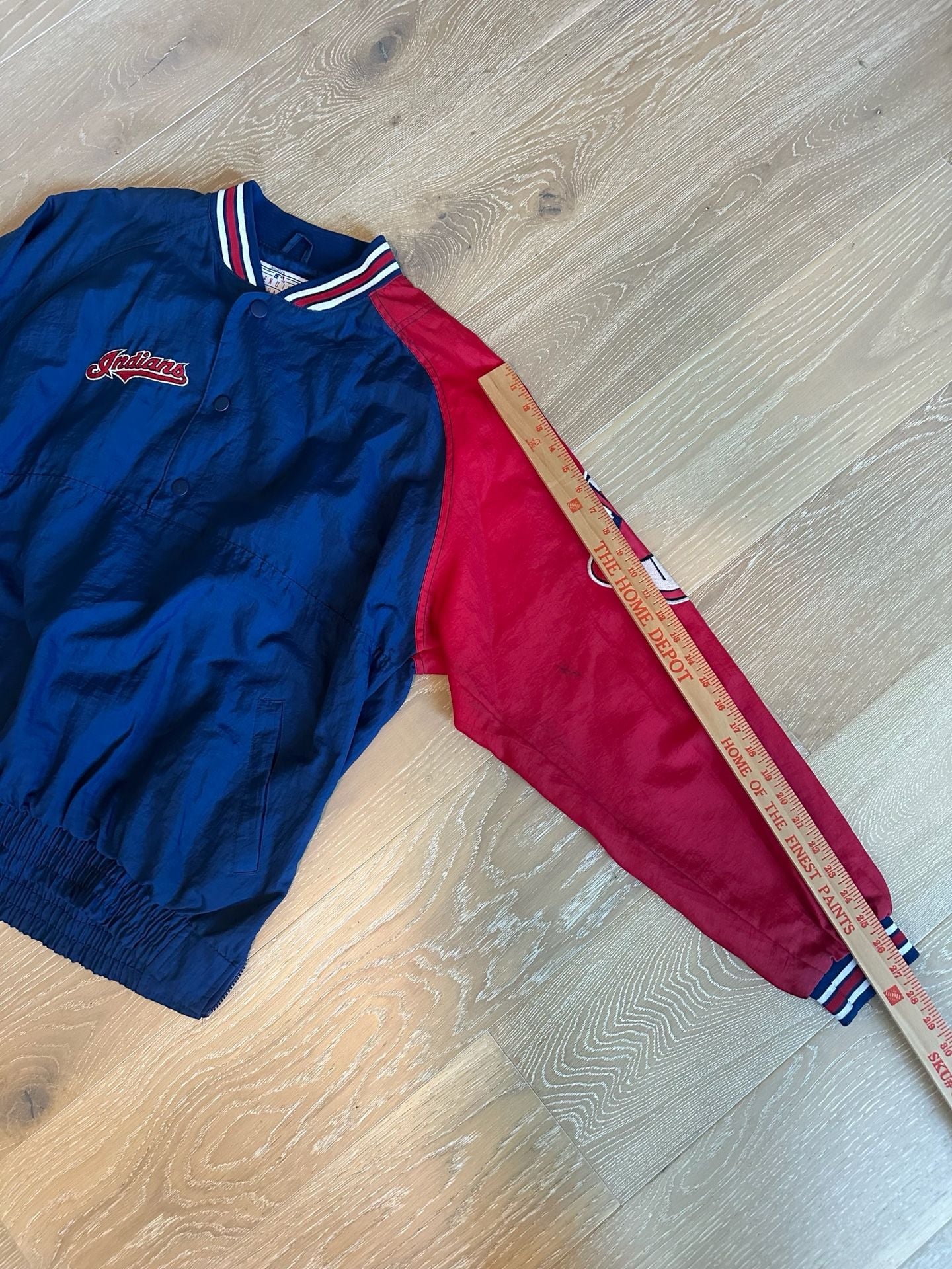 Vintage Starter Cleveland Indians Pullover Jacket Size L 9