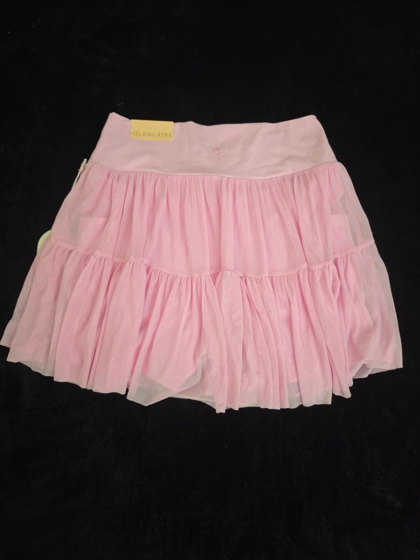 Blogilates Ballerina Skort Size M Pink Mesh Tiered Activewear Skirt New 3