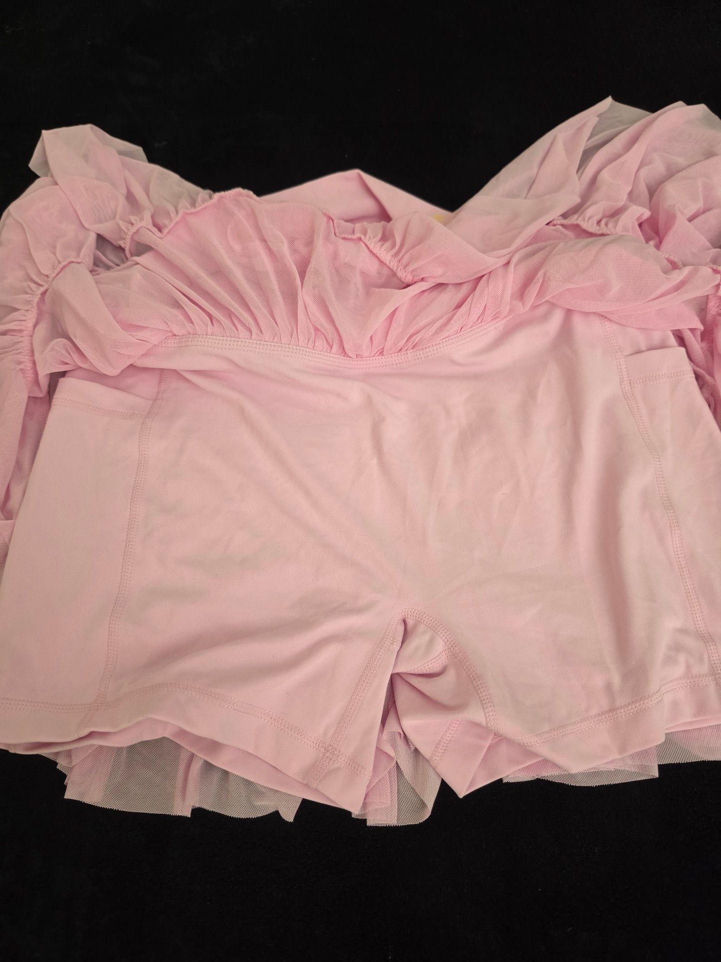 Blogilates Ballerina Skort Size M Pink Mesh Tiered Activewear Skirt New 5