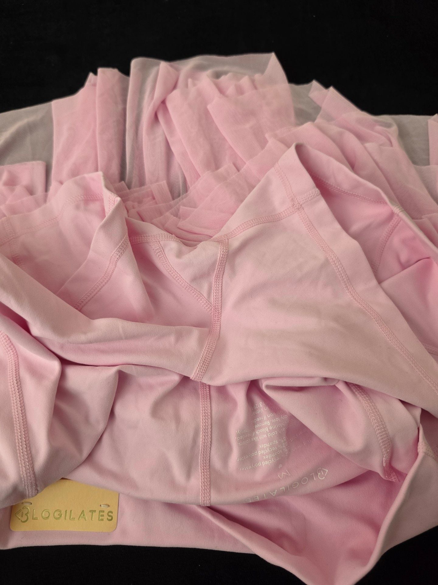 Blogilates Ballerina Skort Size M Pink Mesh Tiered Activewear Skirt New 7