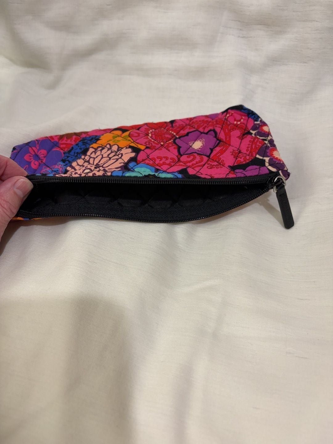 Vera Bradley Quilted Floral Cosmetic Pouch Pencil Case 4