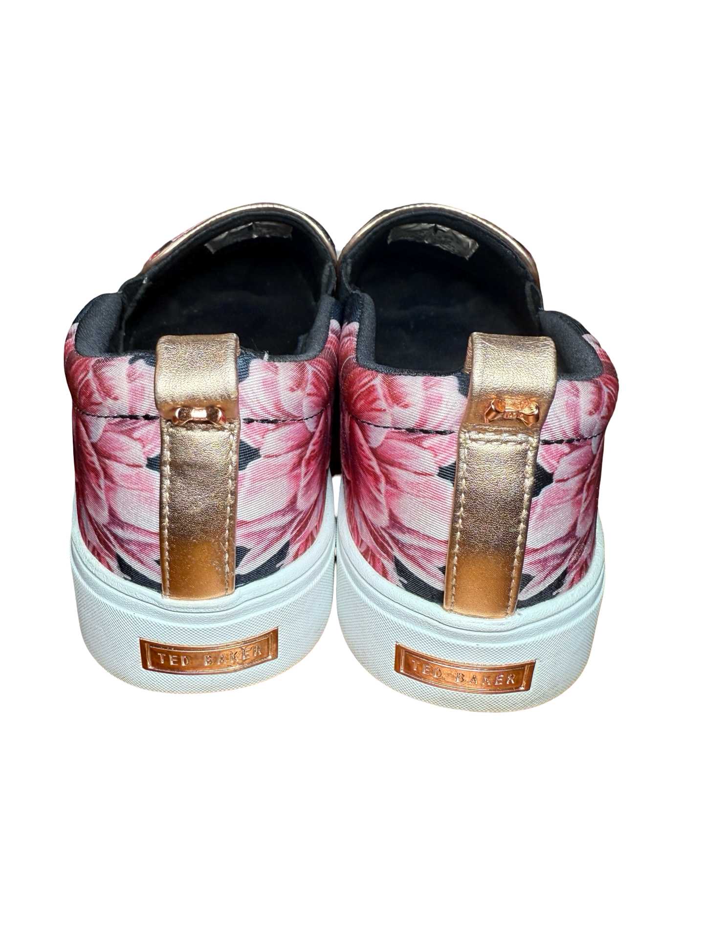 Ted Baker Slip-On Sneakers Floral Black Pink 3