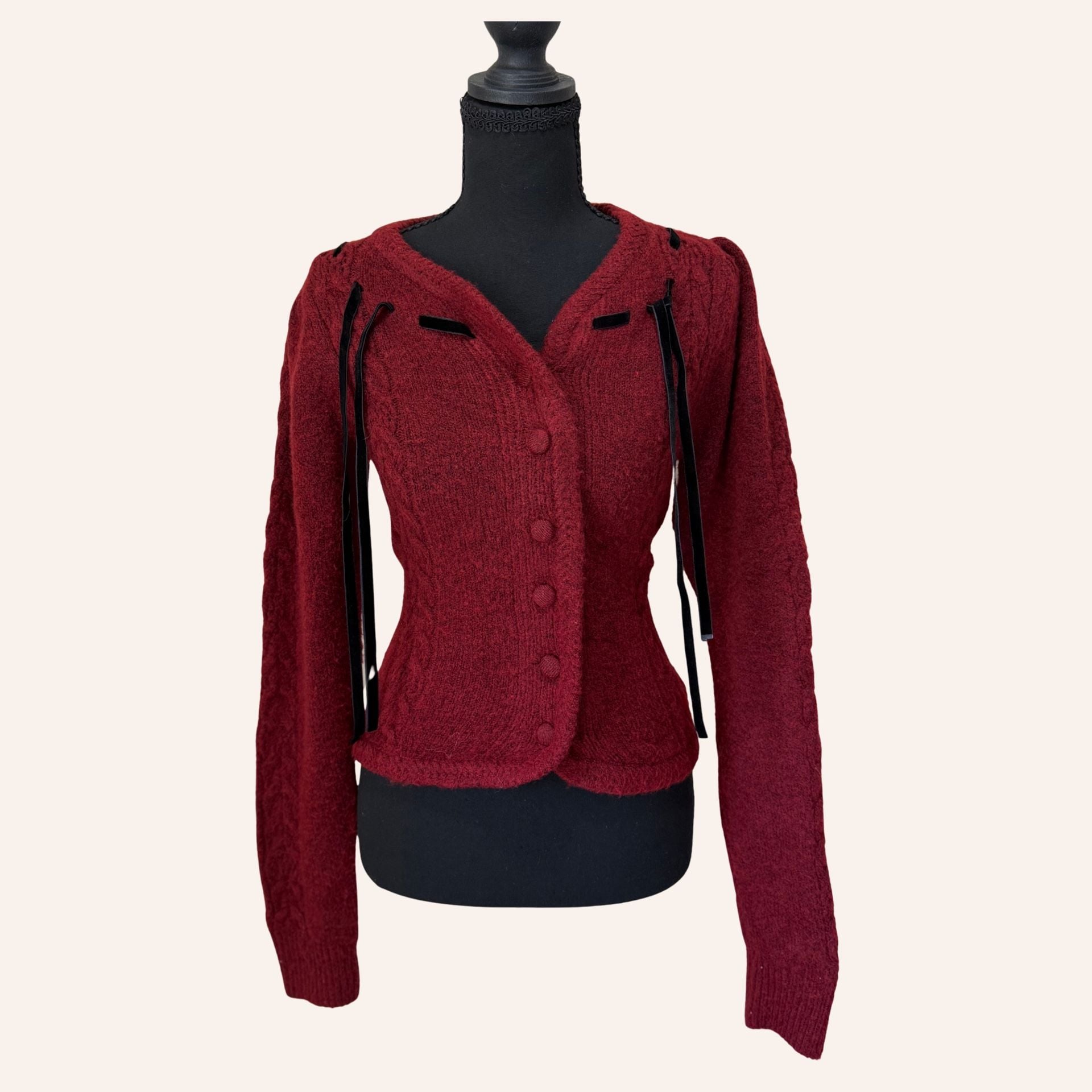 fuzzy sweater cardigan dark academia vampire witch gothic 2