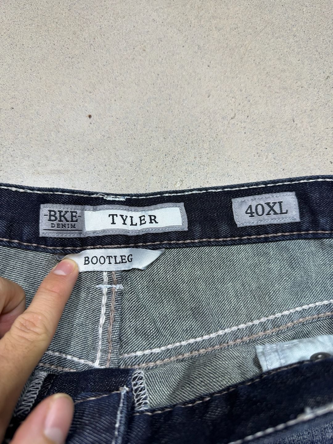 BKE Tyler Relaxed Straight Denim Jeans 40x35 Blue 4