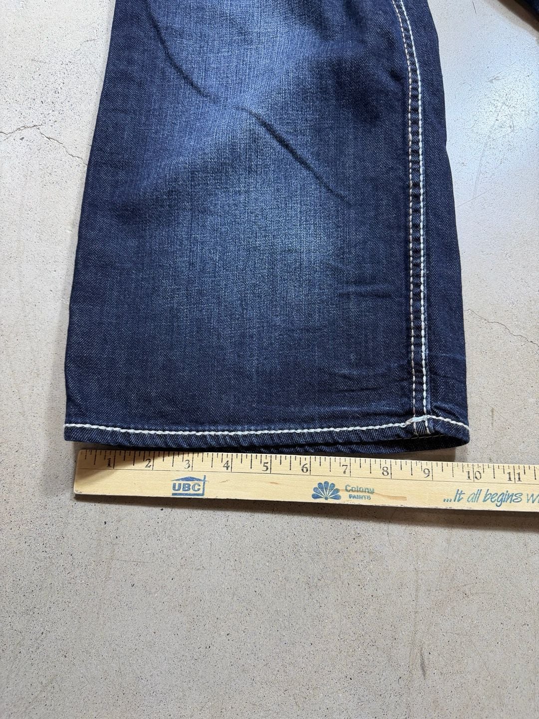 BKE Tyler Relaxed Straight Denim Jeans 40x35 Blue 9