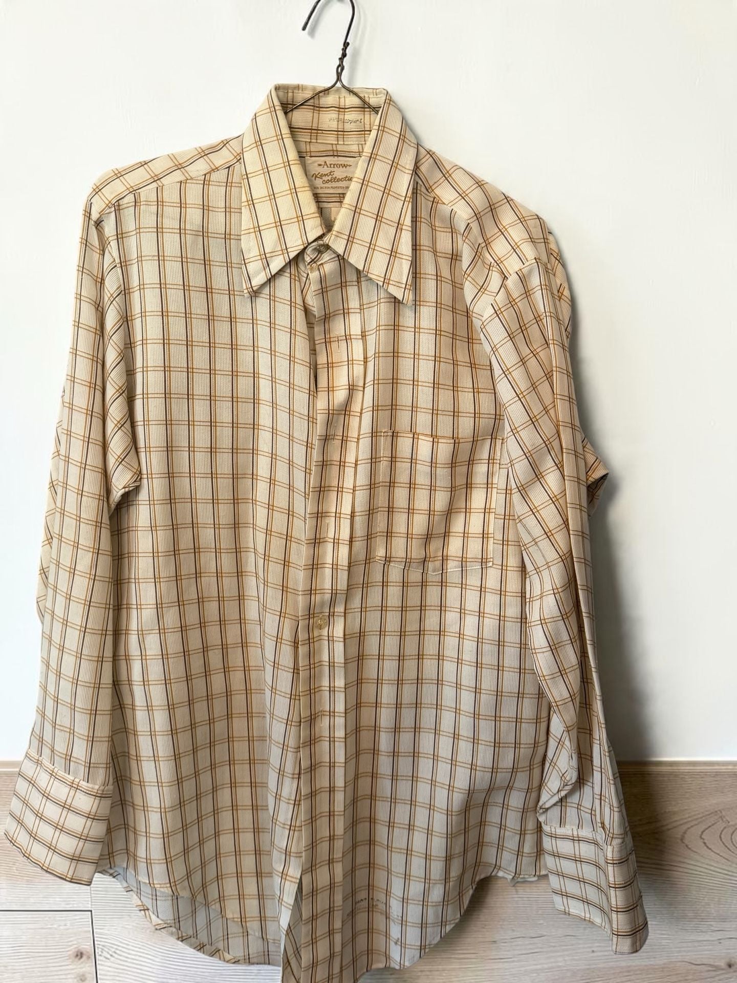 Arrow Kent Collection Vintage Plaid Long Sleeve Shirt 3