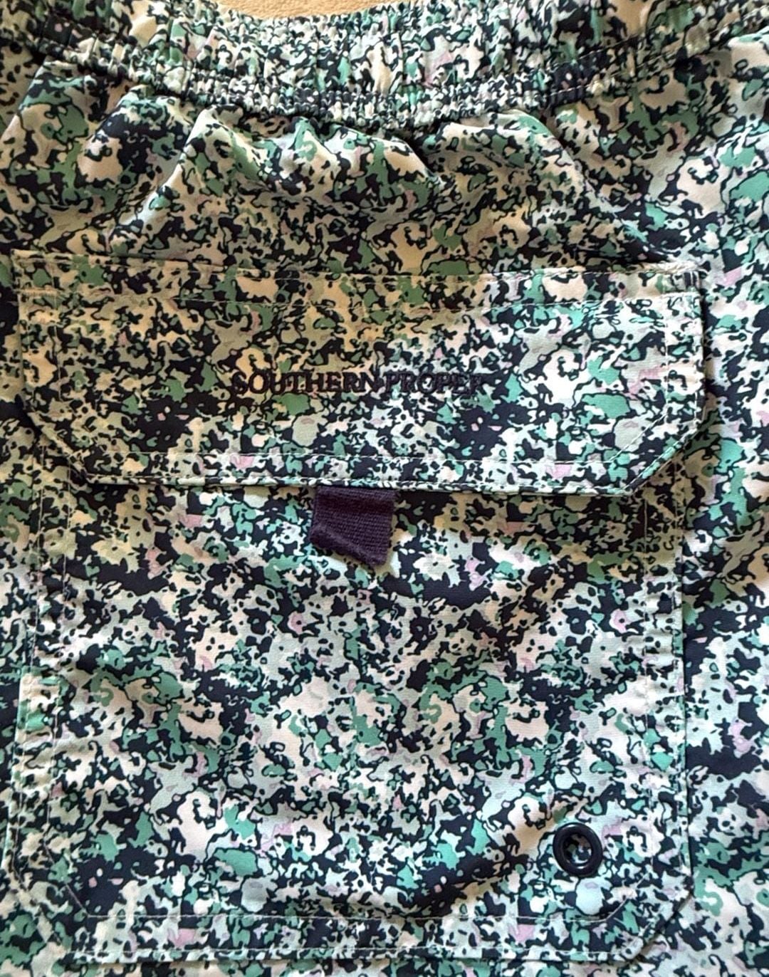 Southern Proper Swim Trunks Size XL Green Floral Board Shorts. No liner. 8