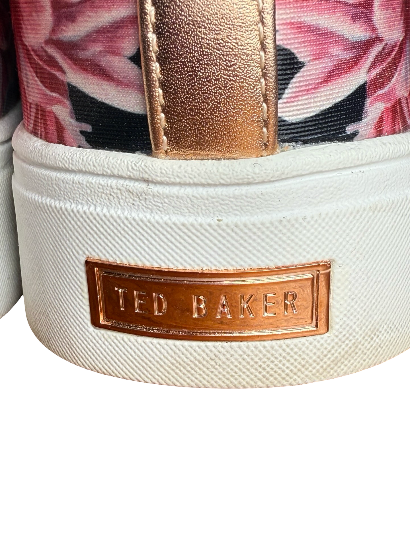 Ted Baker Slip-On Sneakers Floral Black Pink 4
