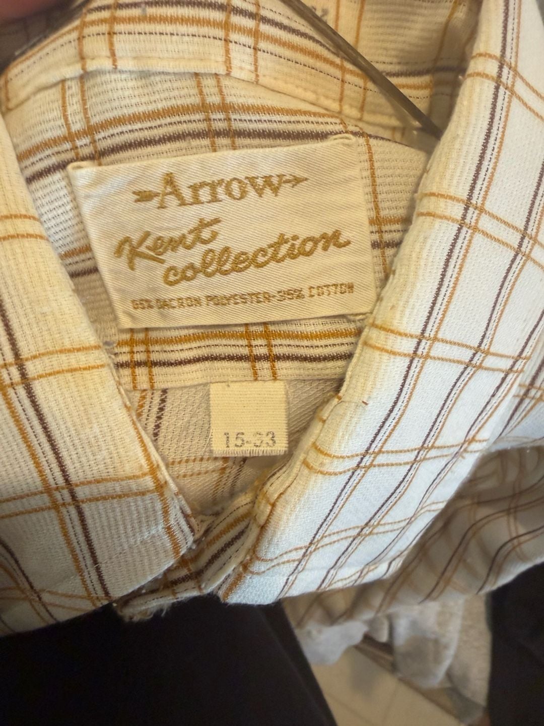 Arrow Kent Collection Vintage Plaid Long Sleeve Shirt 5