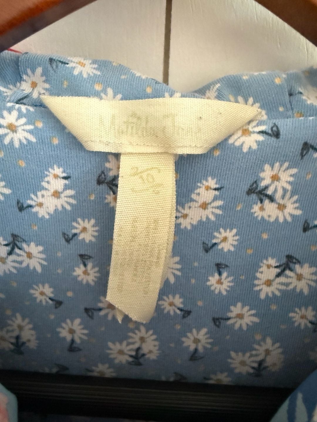 Matilda Jane girls Floral Hooded Raincoat Jacket Size 10 3