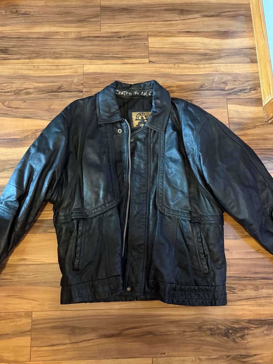 Phase 2 Vintage 101st Airborne Leather Jacket Black 3