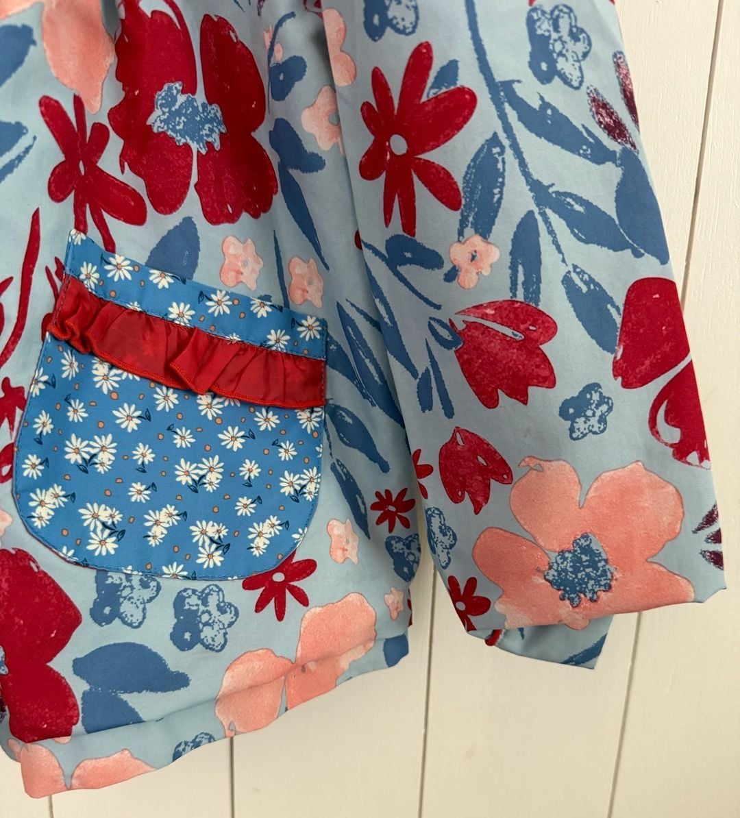 Matilda Jane girls Floral Hooded Raincoat Jacket Size 10 5