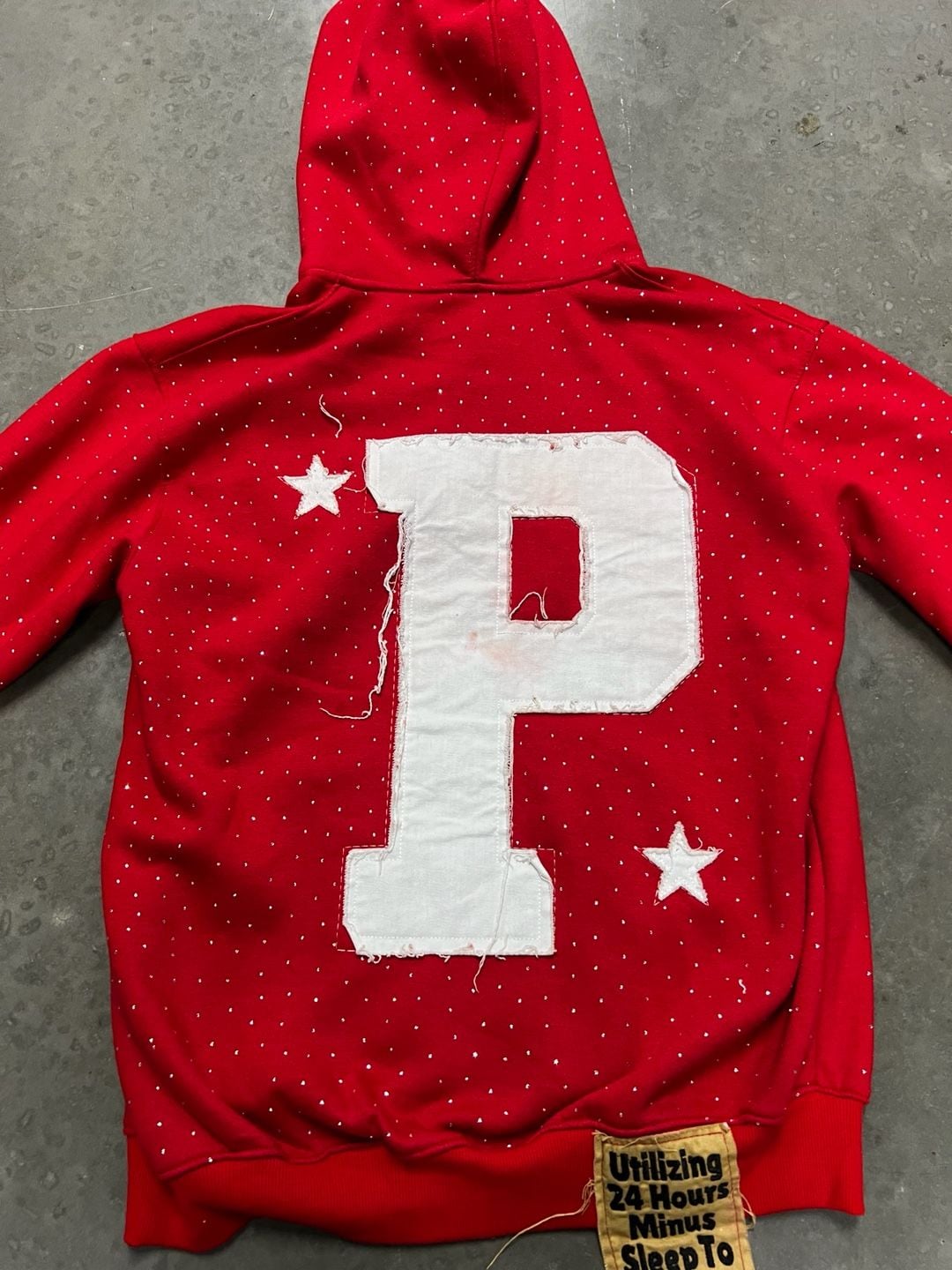 Minus Sleep To Prosper Overachiever Zip Hoodie XL Red Rhinestone 10