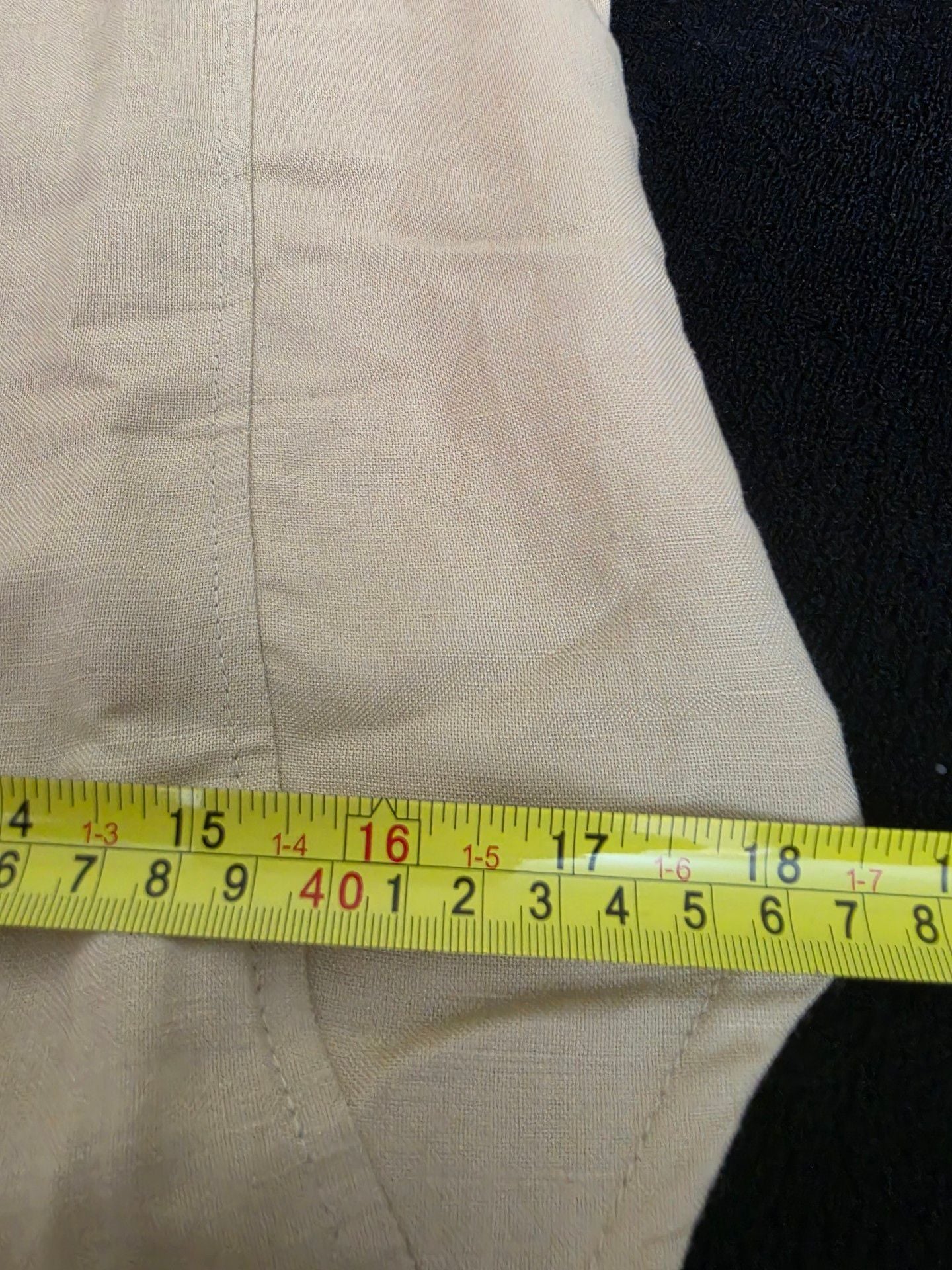 Elan Linen Blend Vest Size XL Beige Button Down 7