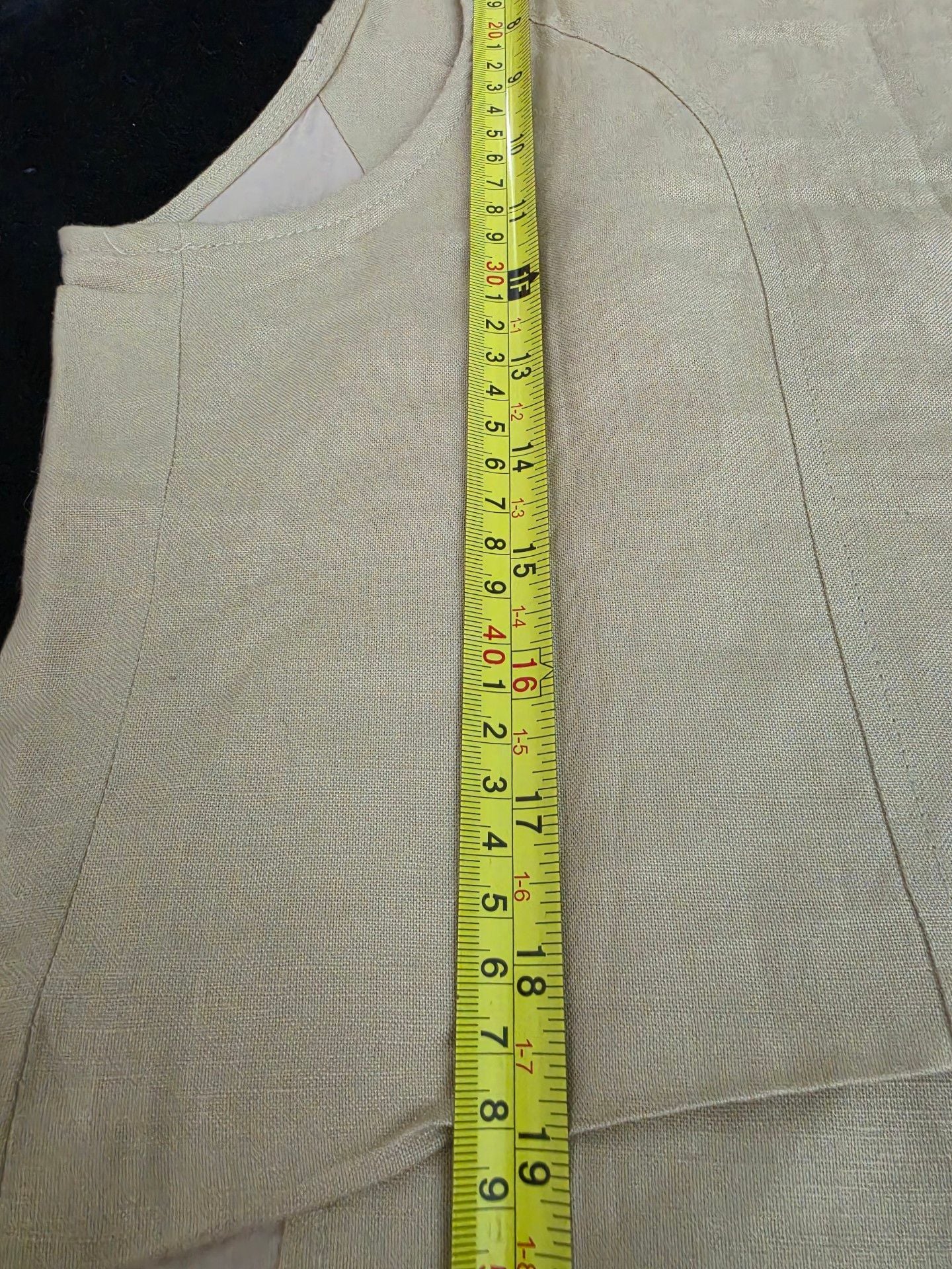 Elan Linen Blend Vest Size XL Beige Button Down 8