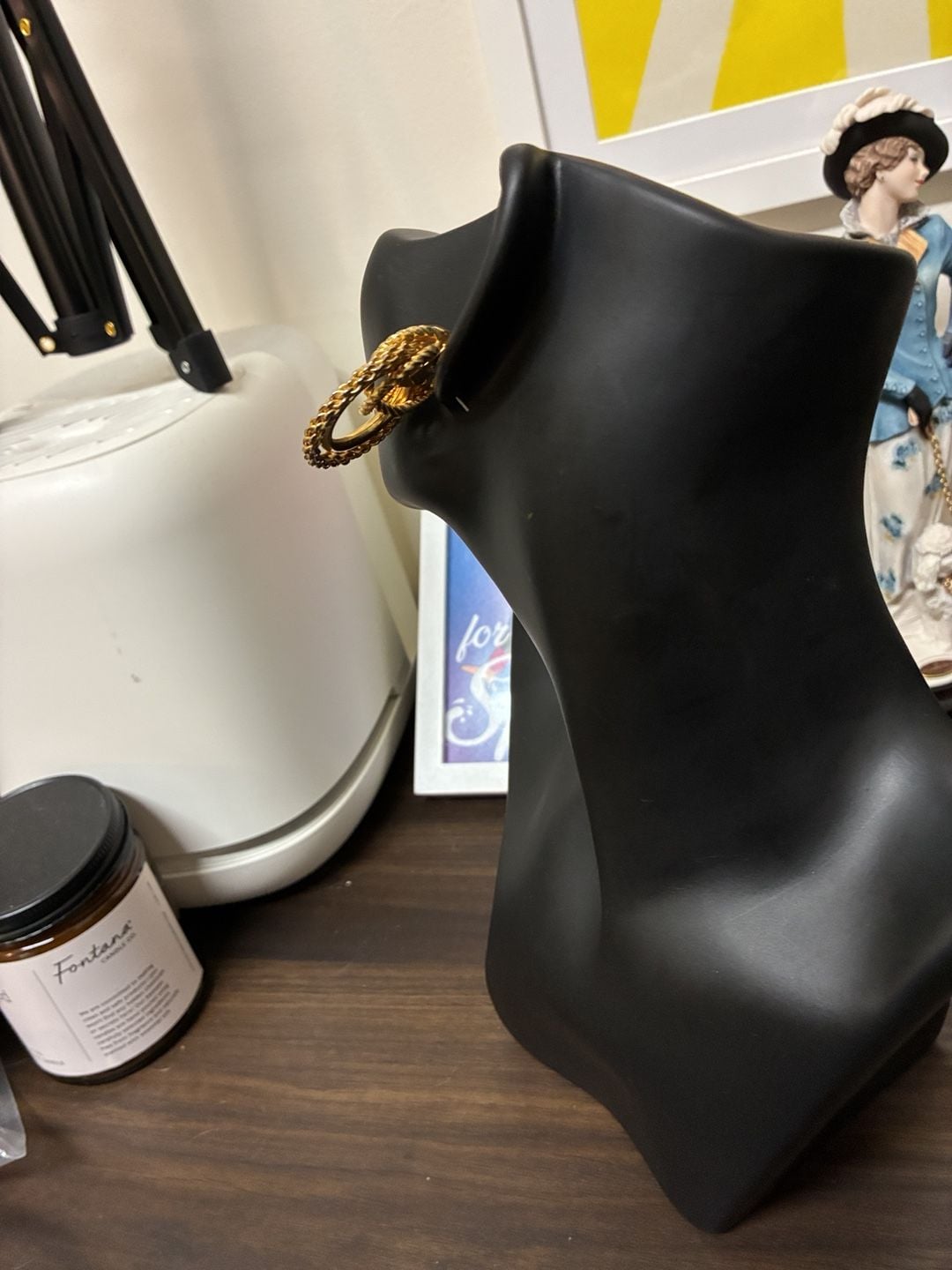 Vintage Gold Tone Interlocking Rope Hoop Earrings 4