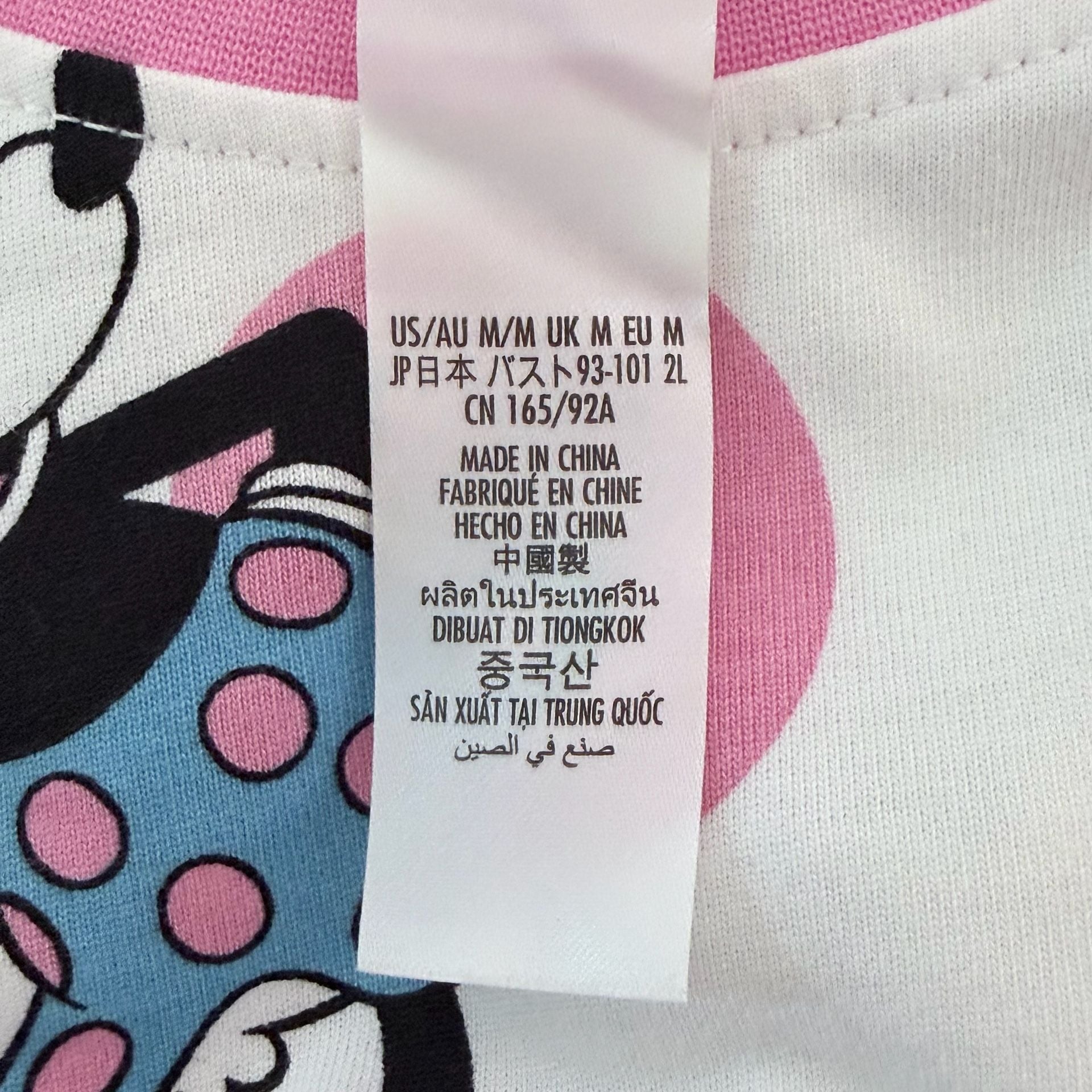Disney Mickey & Co. Minnie Mouse T-Shirt Size M White Pink Polka Dot 4