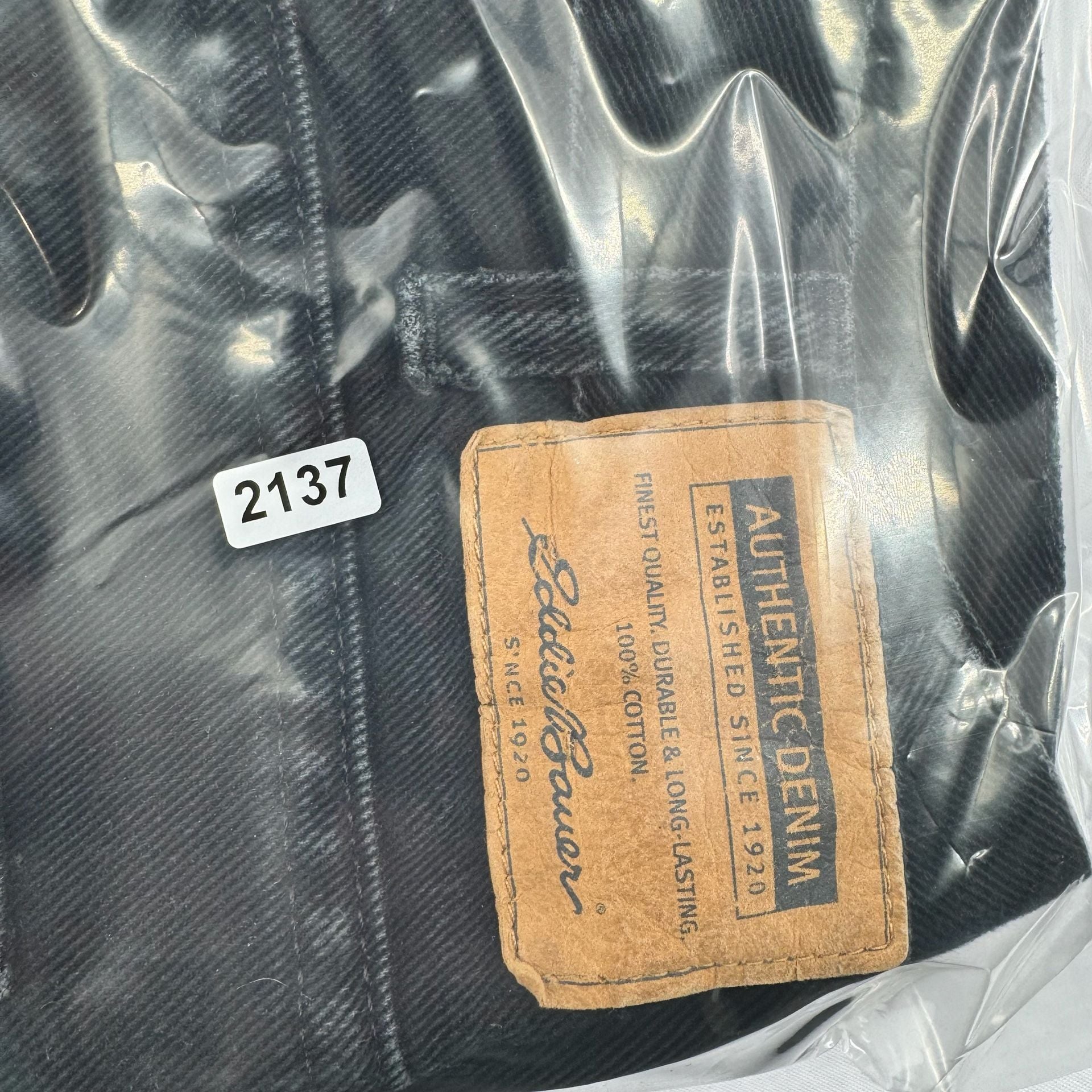 Eddie Bauer Relaxed Fit Jeans 36x32 Black Denim Painter Style Distressed 9