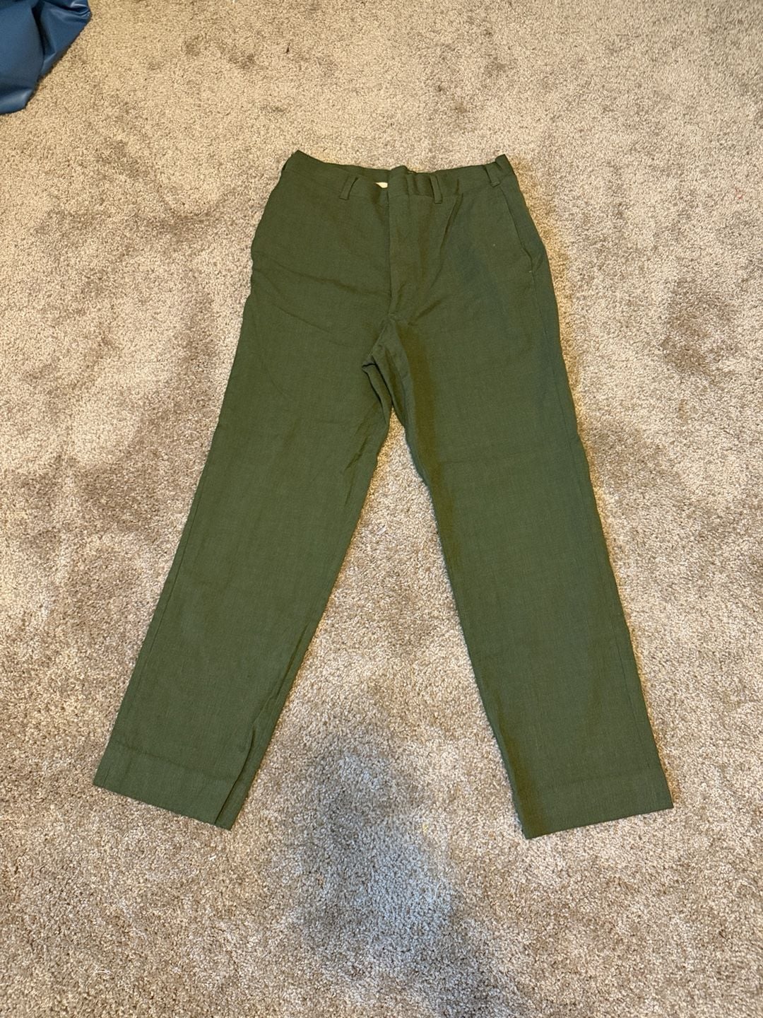 Andhurst Vintage Straight Leg Pants Olive Green 2