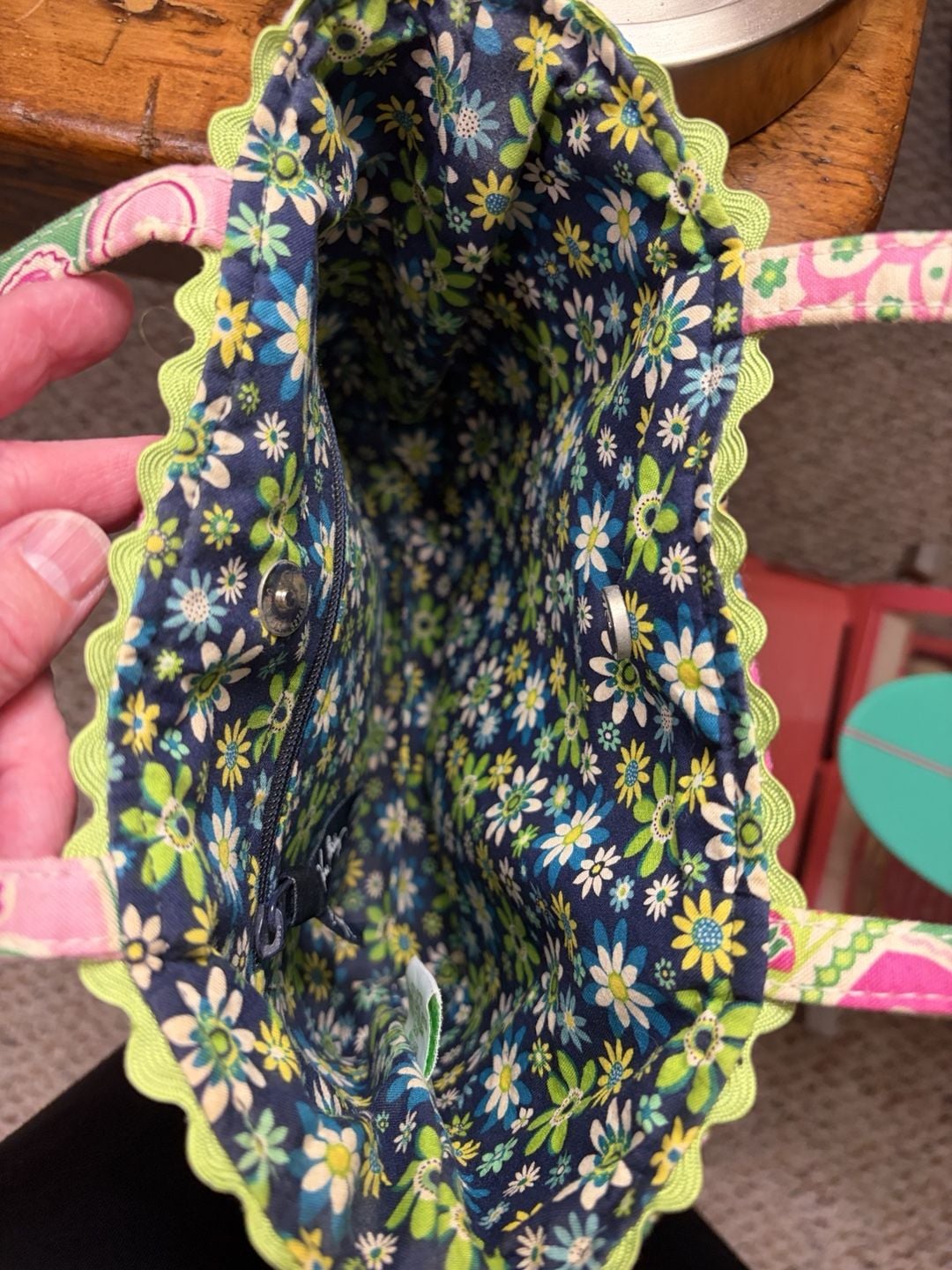 Vera Bradley Mini Quilted Patchwork Tote Bag Colorful Floral Paisley 3