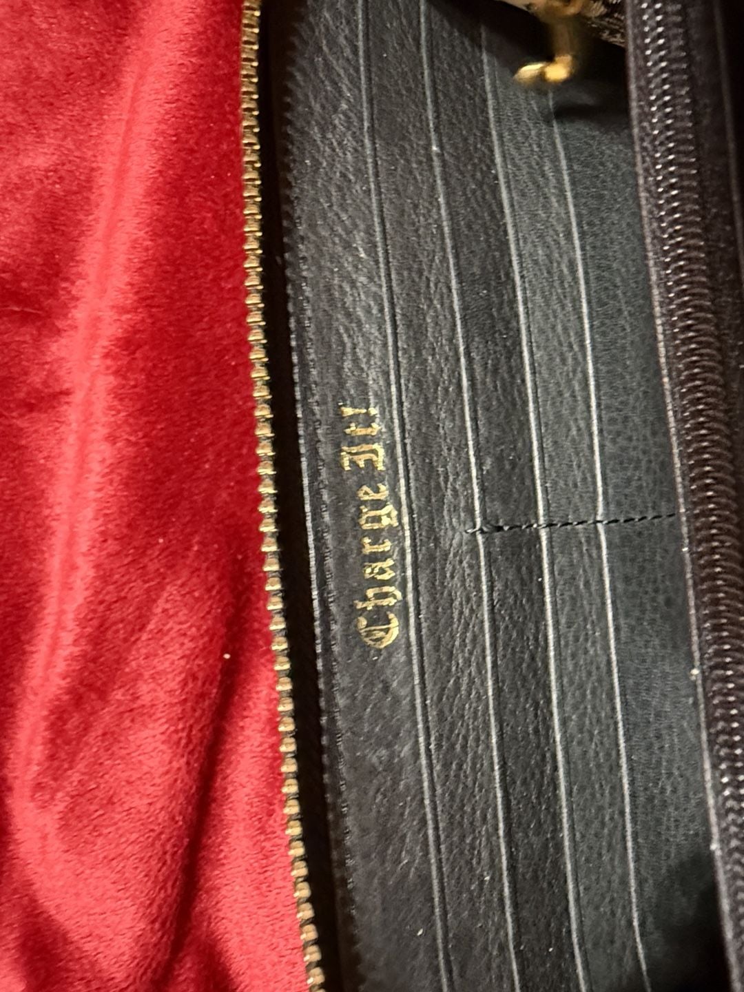 Juicy Couture Black Leather Zip Around Wallet 9