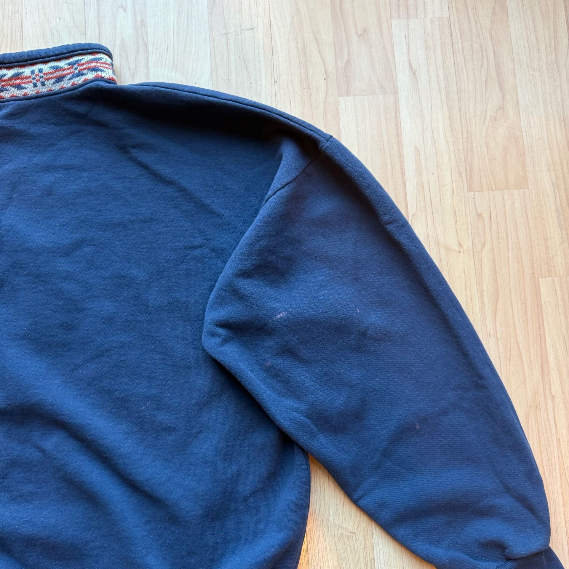 Vintage Embroidered Cowboy Boots Western Cowboy Blue Sweatshirt 9