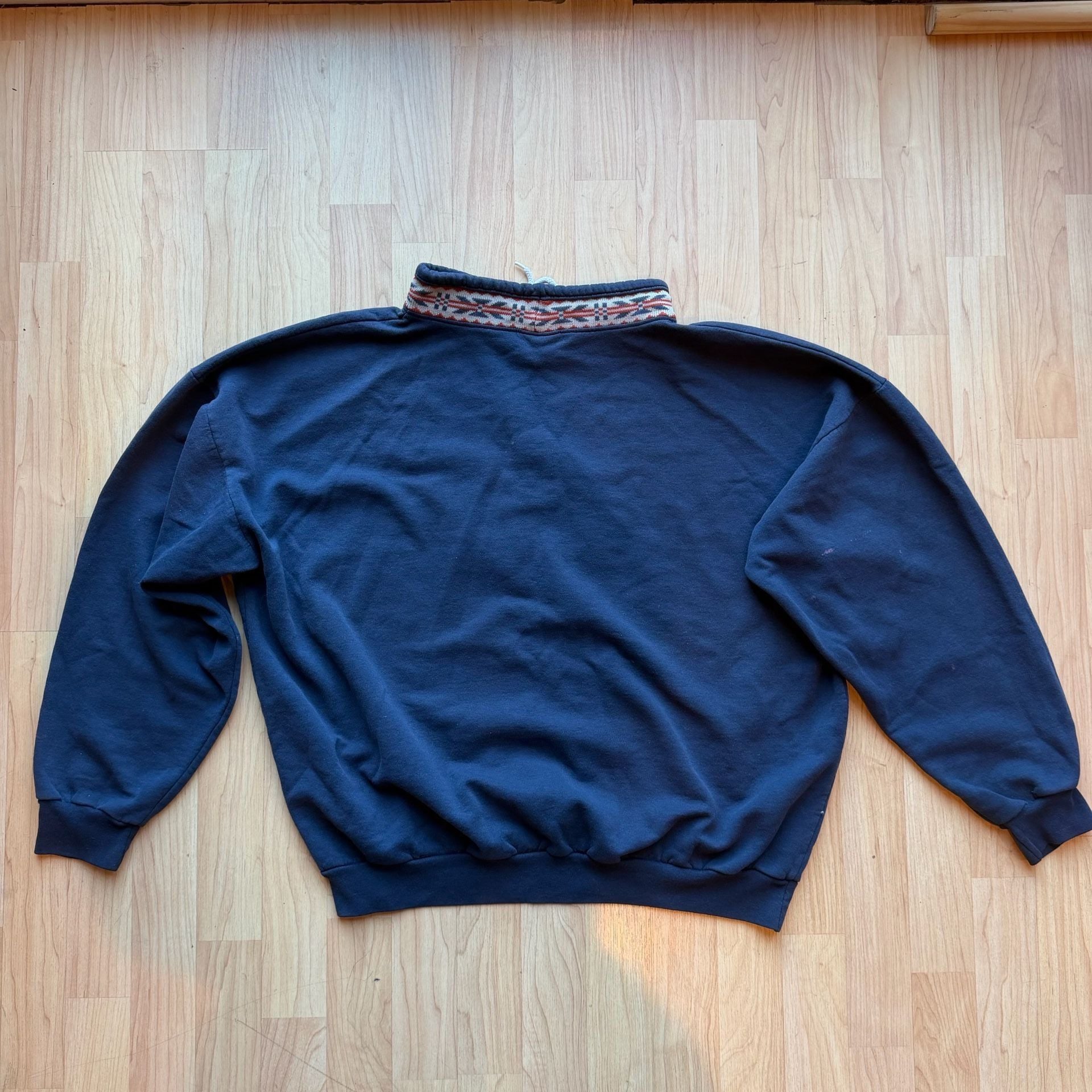 Vintage Embroidered Cowboy Boots Western Cowboy Blue Sweatshirt 7