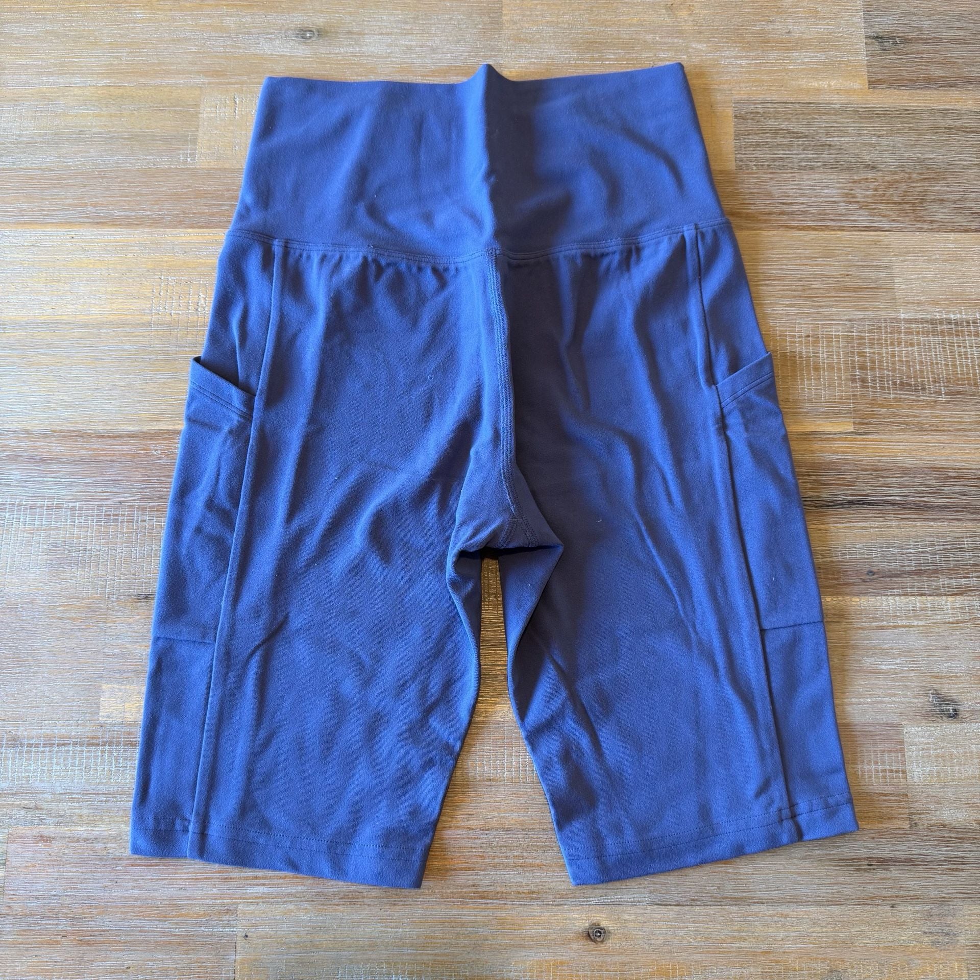 REI Co-op Active Bike Shorts Blue High Rise Pockets Hiking Cycling Women Size S 3