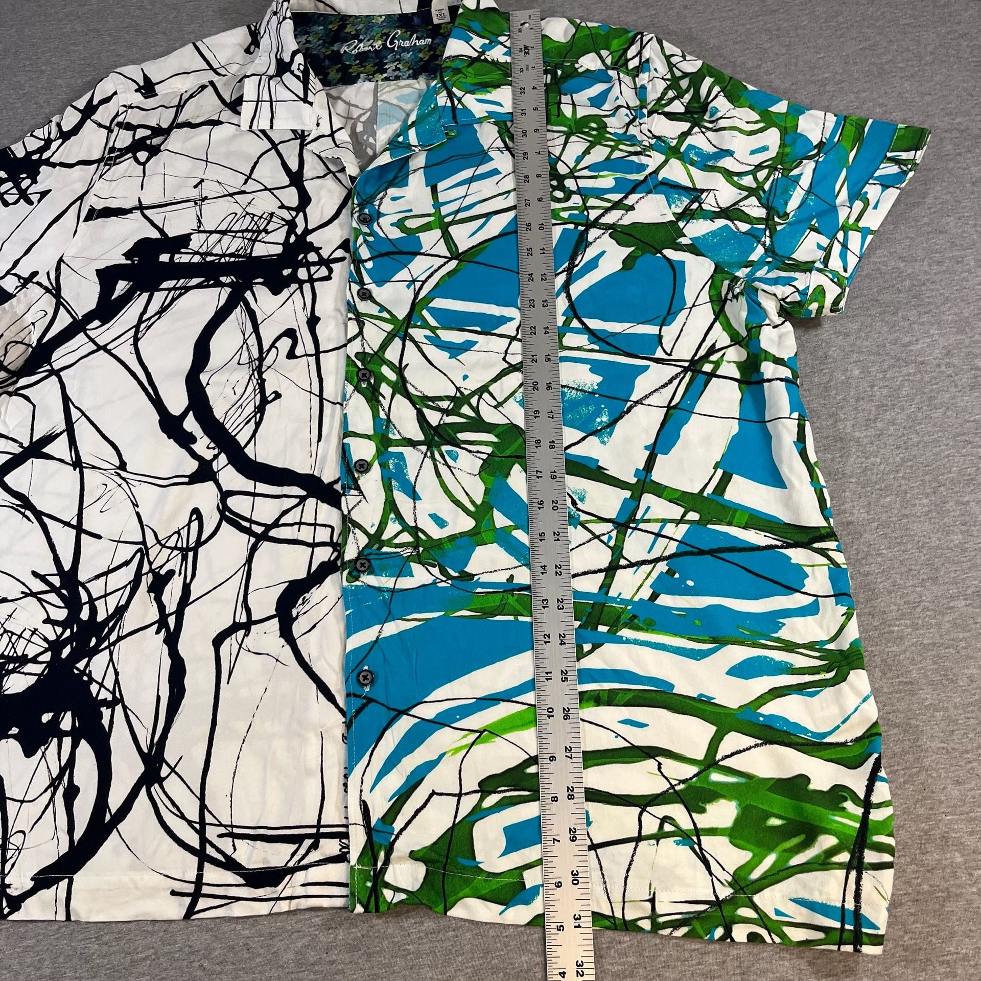 Robert Graham Vibrant Abstract Splatter Print Button-Down Shirt Men’s 3XL 4
